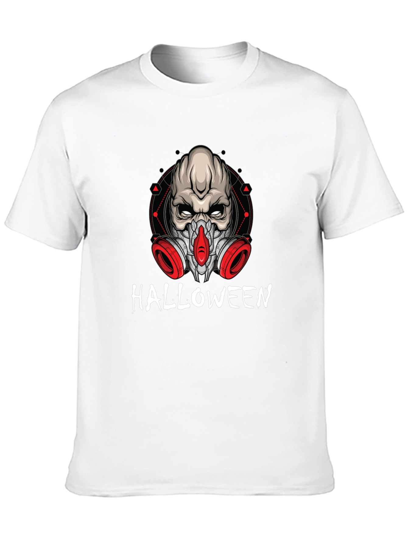 Halloween Skull Mask Graphic T-Shirt