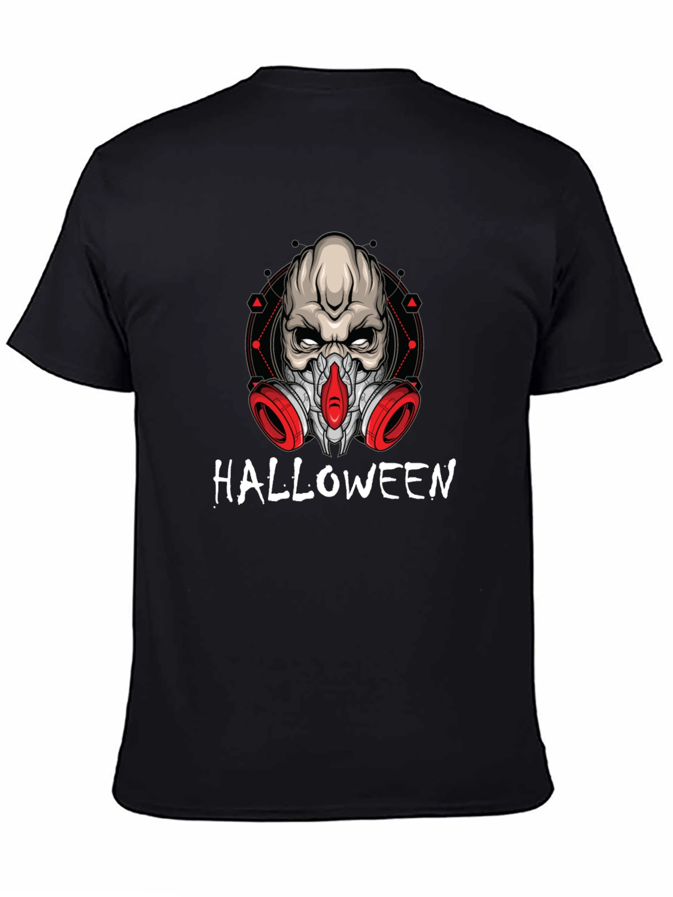 Halloween Skull Mask Graphic T-Shirt
