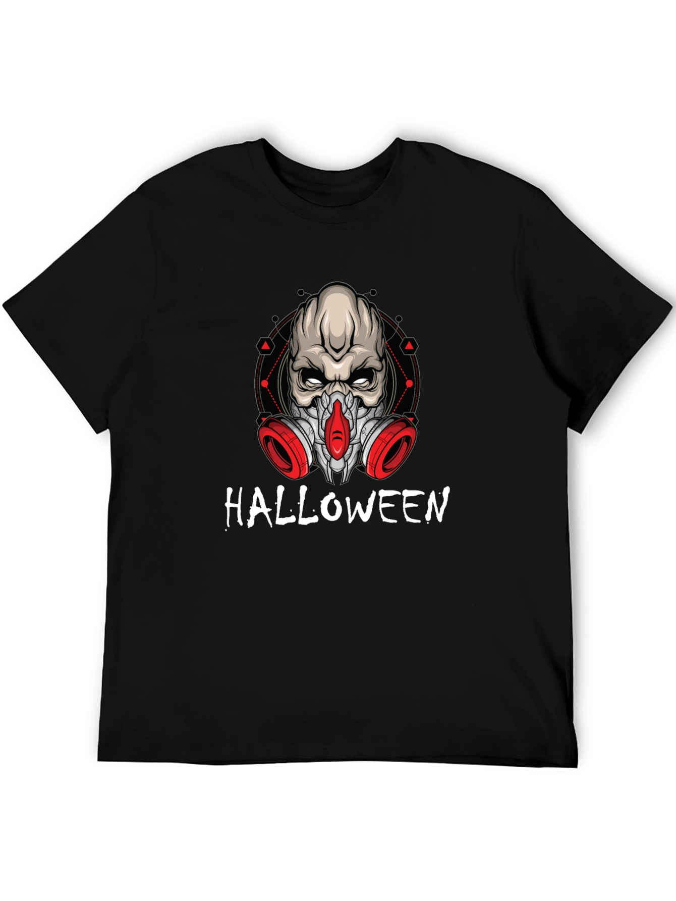 Halloween Skull Mask Graphic T-Shirt