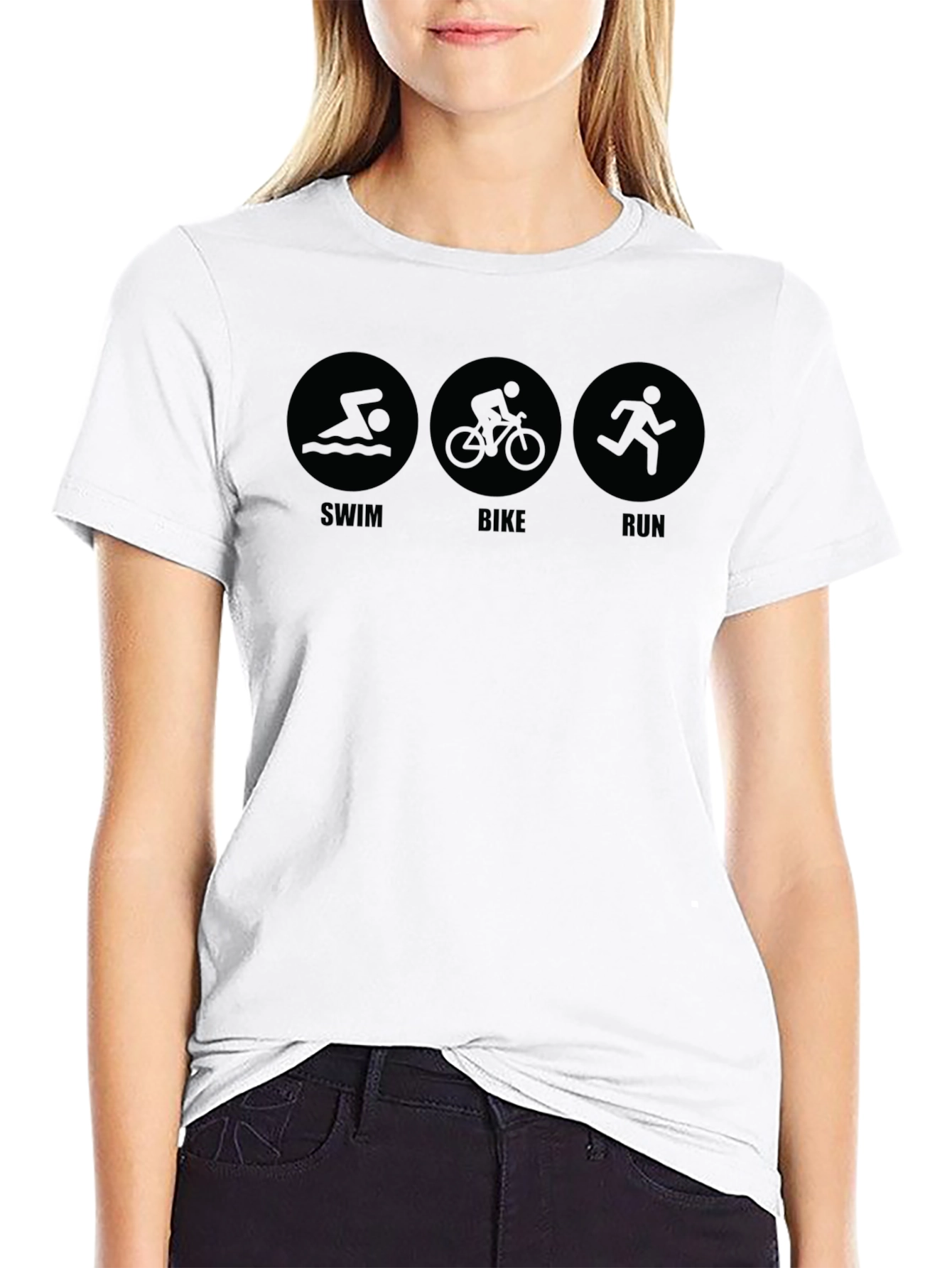 Triathlon Swim Bike Run Graphic T-Shirt