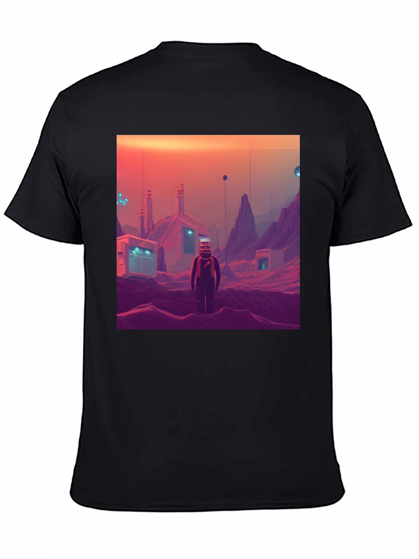 Retro Sci-Fi T-Shirt - Martian Landscape