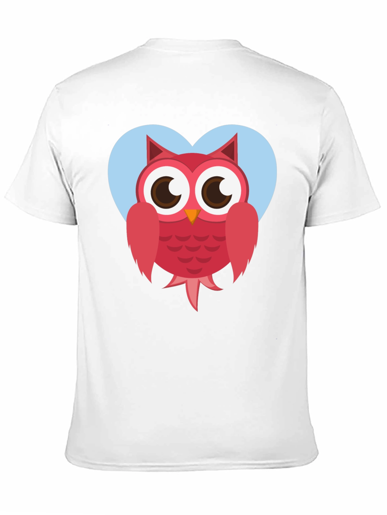 Cute Owl Heart Graphic T-Shirt - Black Cotton Tee
