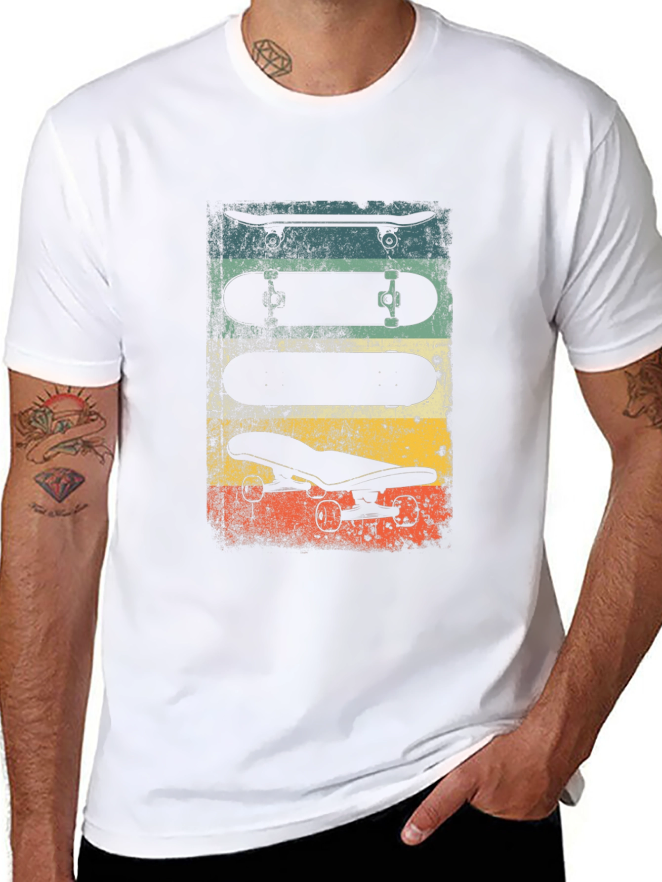Retro Skateboard Tee - Cool Graphic T-Shirt