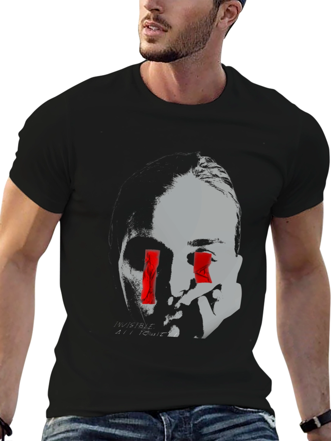 Edgy Graphic Tee - Invisible All To Me Design