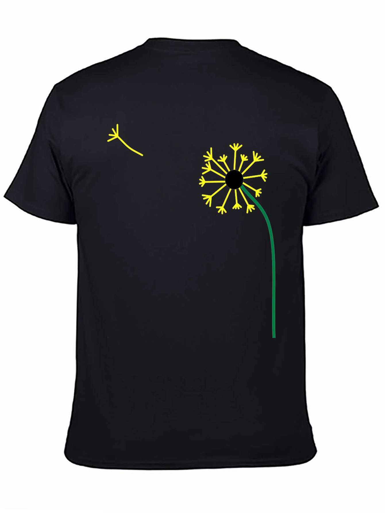Dandelion Graphic Black T-Shirt