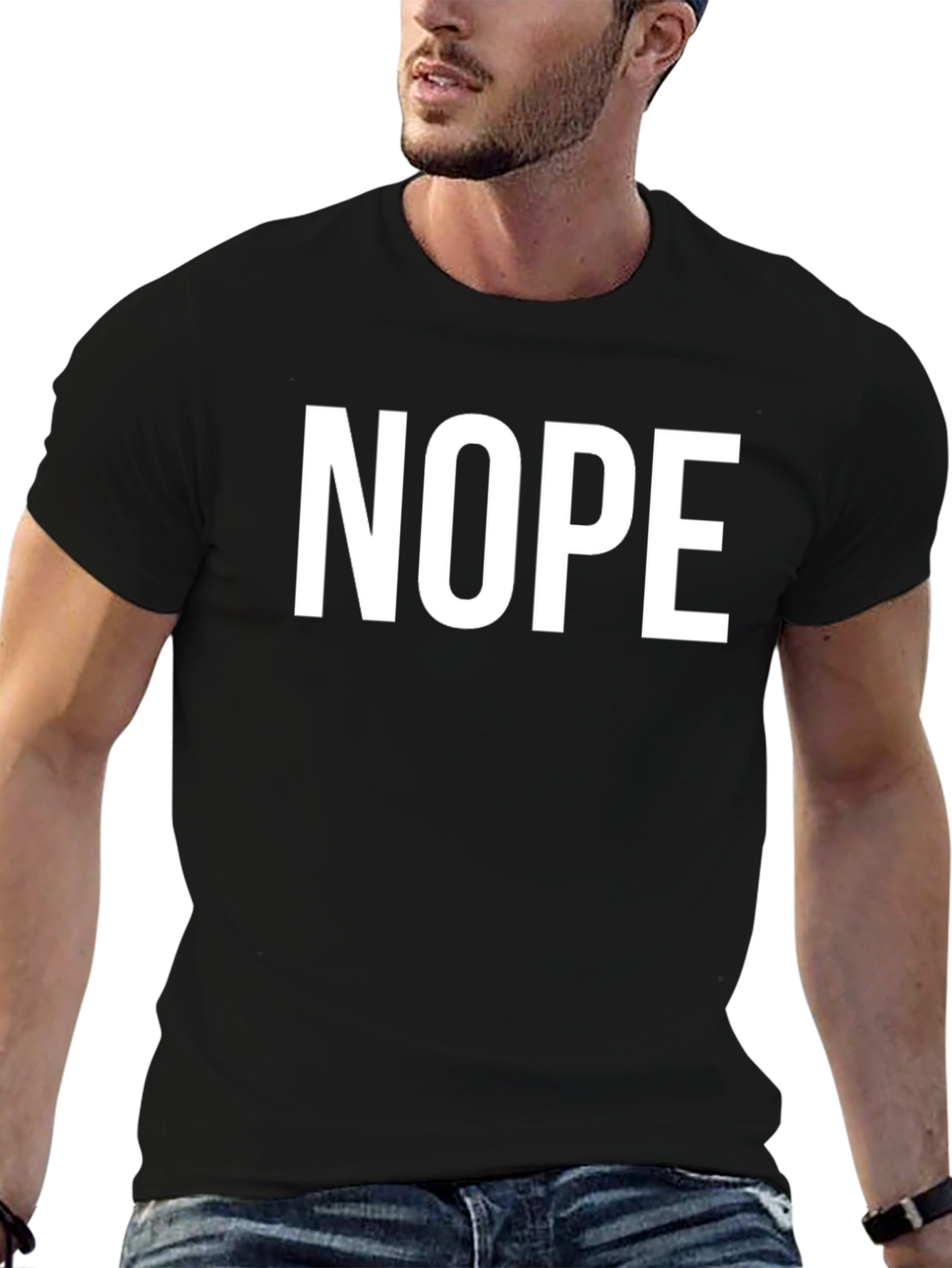 Nope Graphic Tee - Classic Fit Cotton T-Shirt