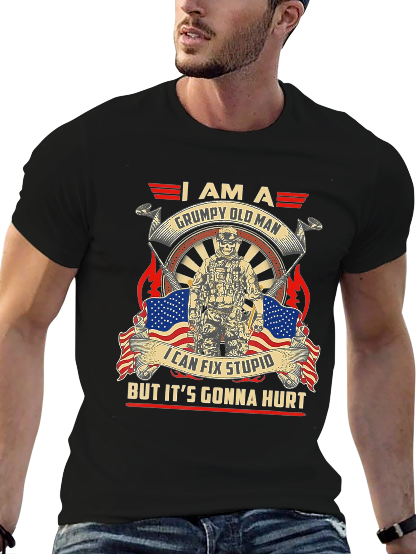 Grumpy Old Man Graphic T-Shirt