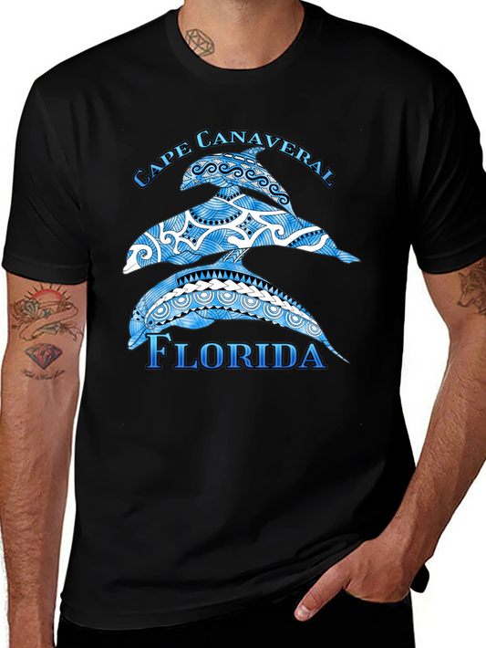 Cape Canaveral Florida Dolphin Graphic Tee