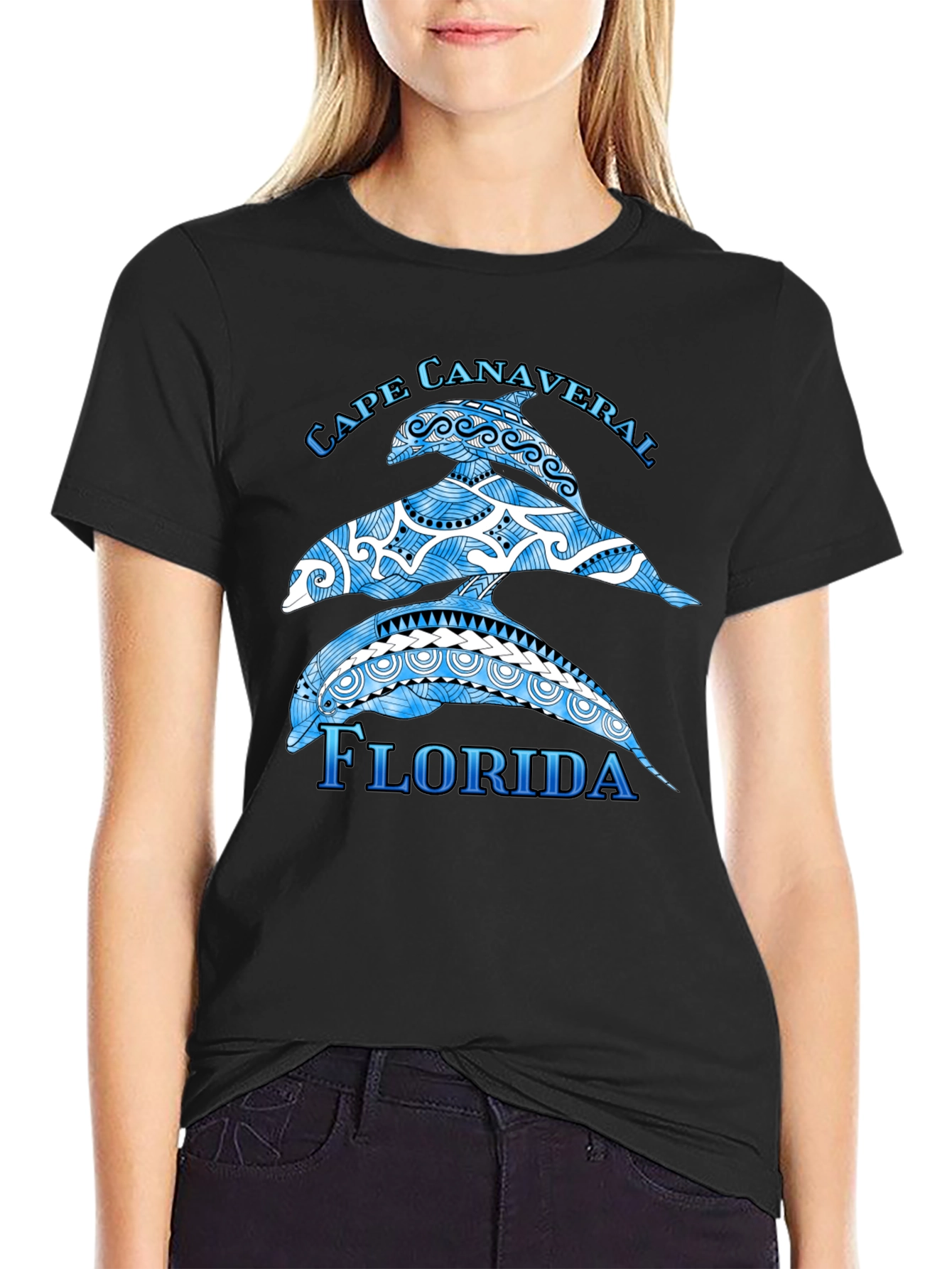 Cape Canaveral Florida Dolphin Graphic Tee