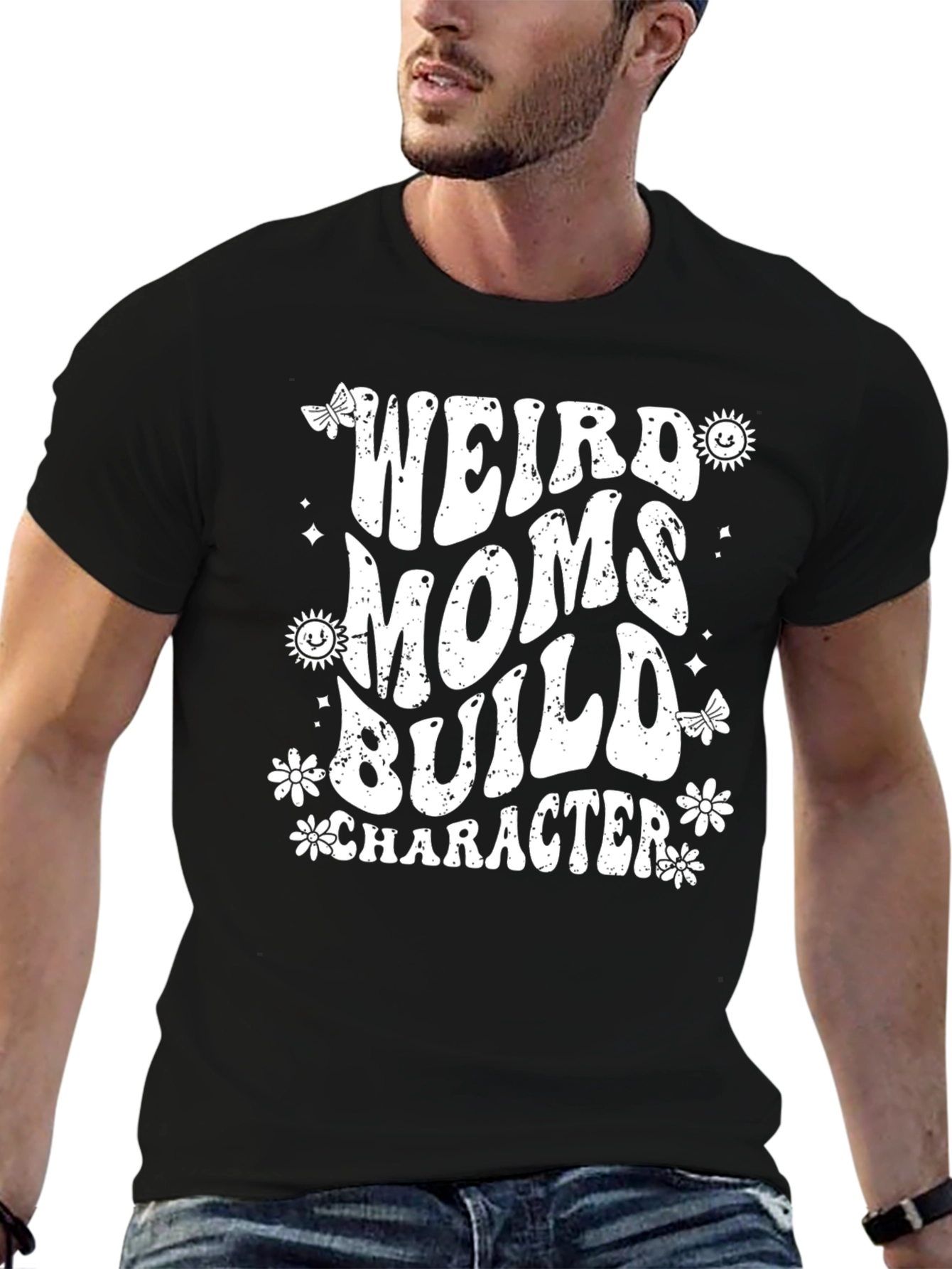 Weird Moms Build Character Graphic Tee