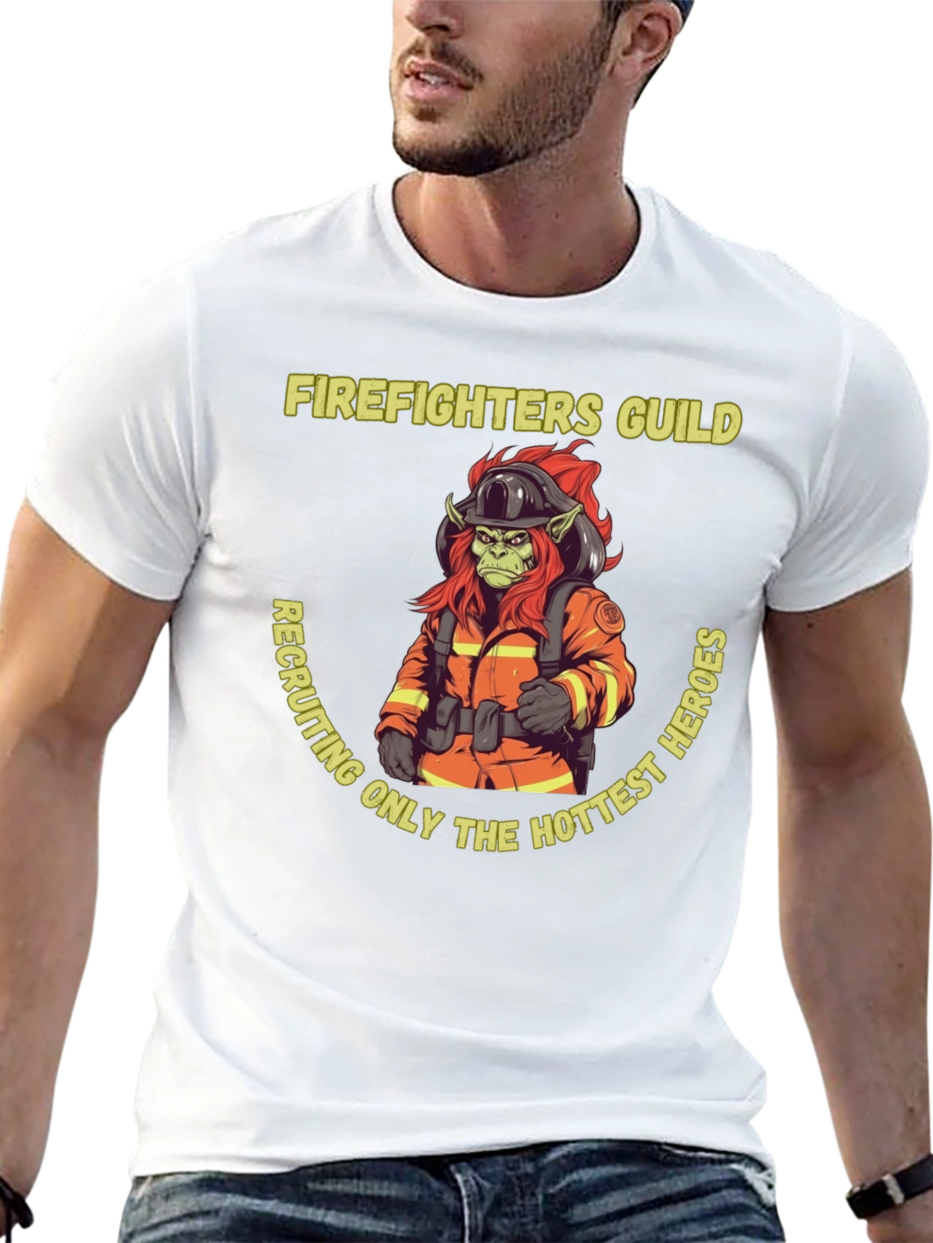 Firefighters Guild Hottest Heroes Graphic Tee