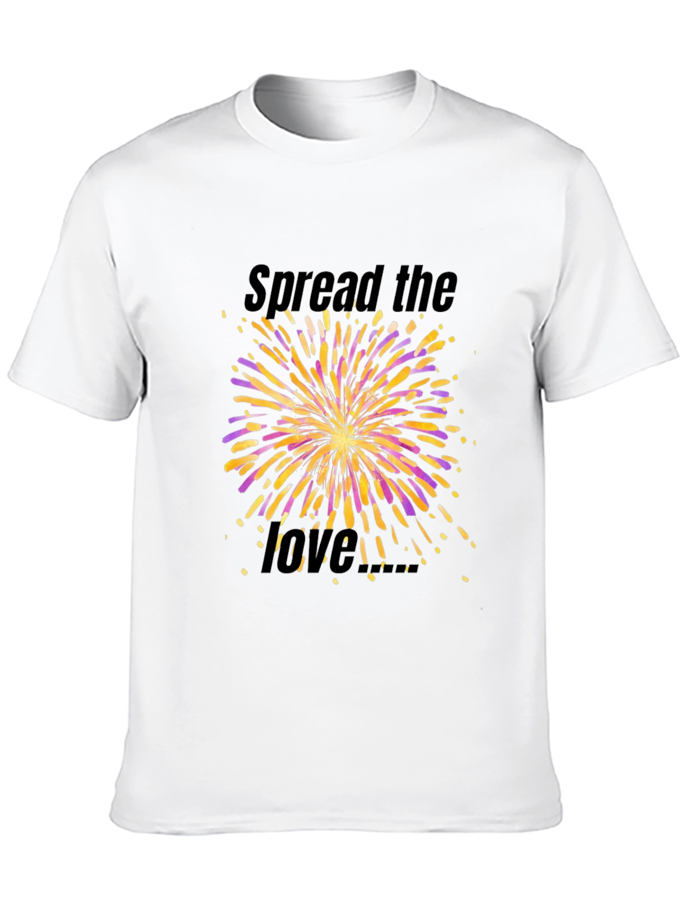 Spread the Love Fireworks Graphic Black T-Shirt