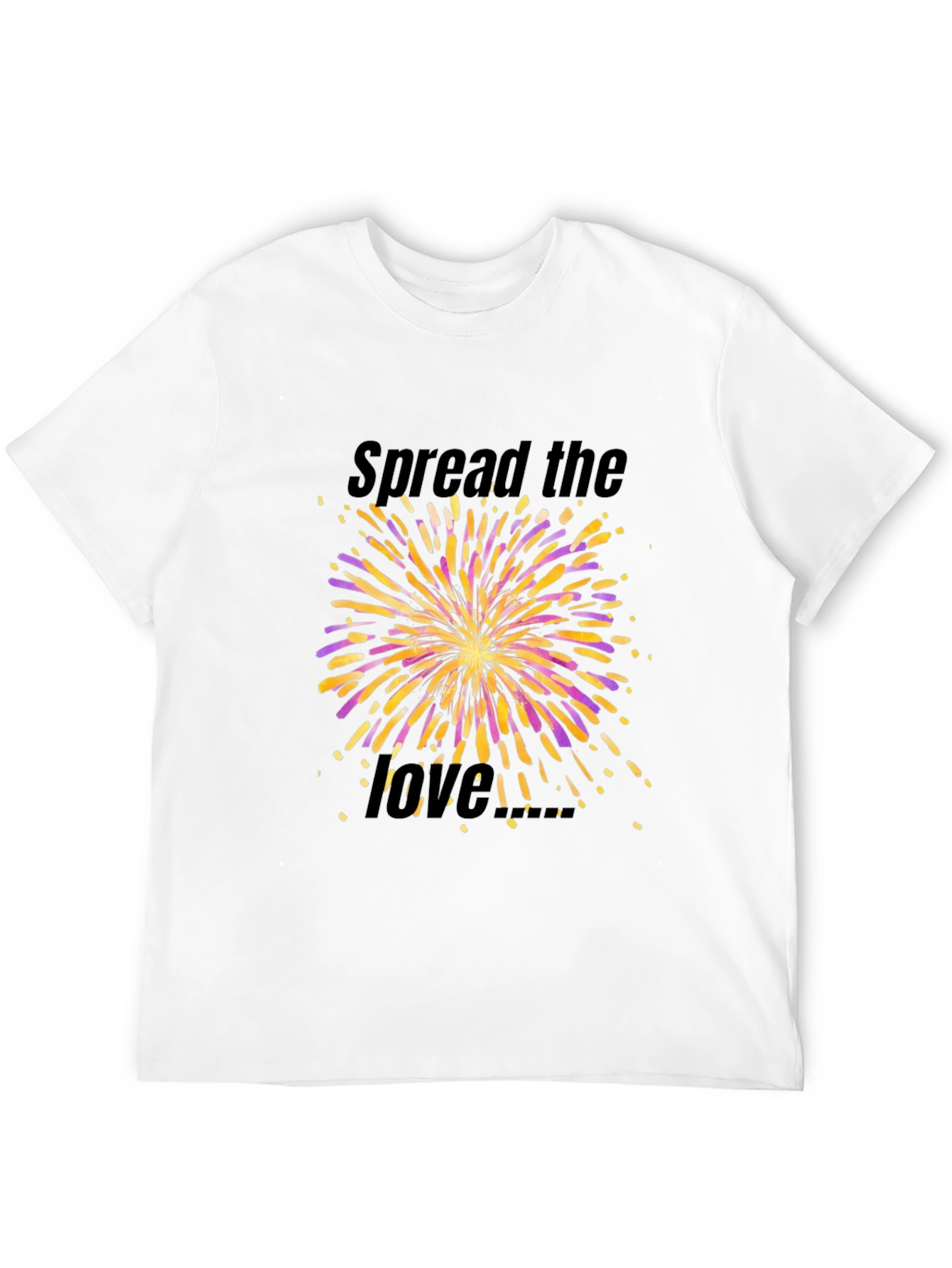 Spread the Love Fireworks Graphic Black T-Shirt