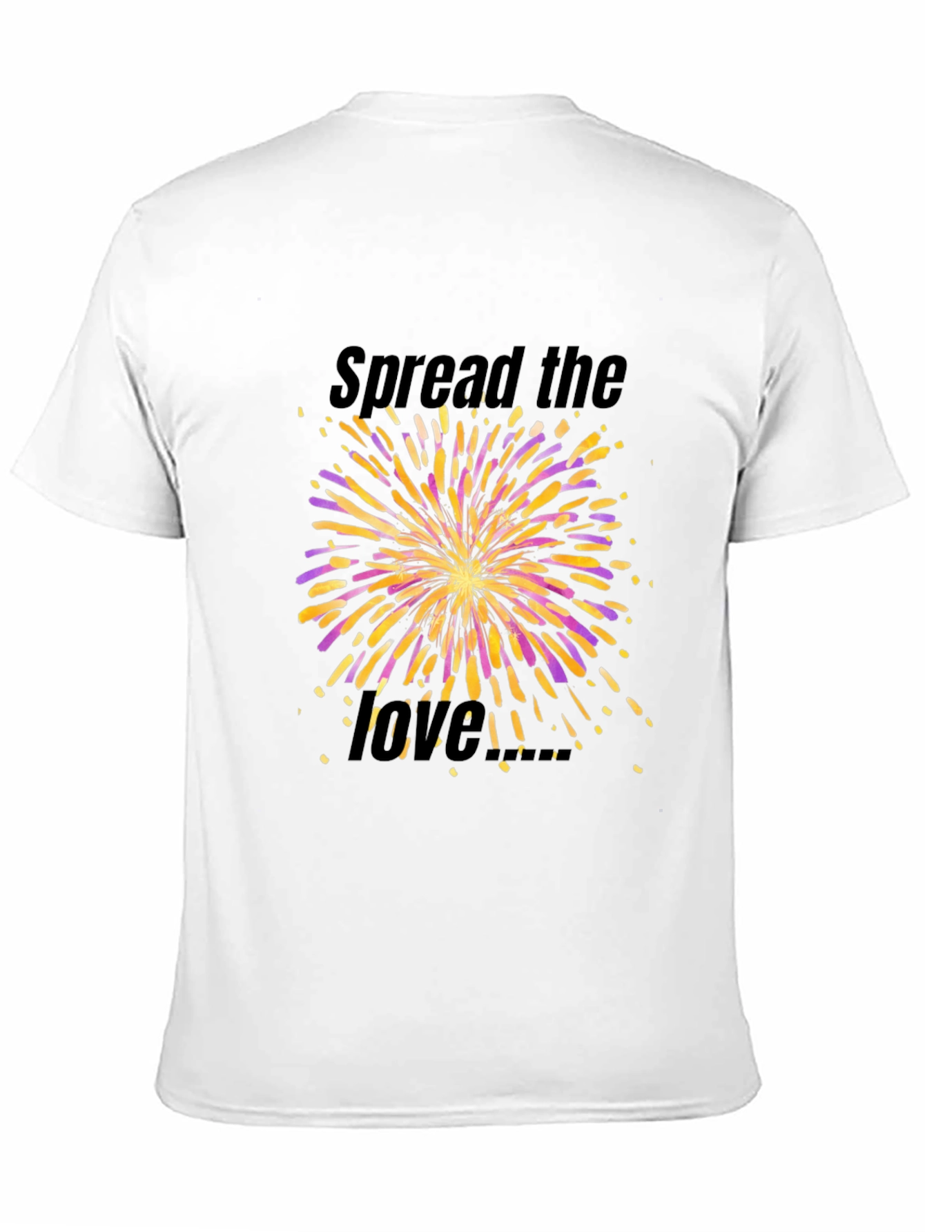 Spread the Love Fireworks Graphic Black T-Shirt