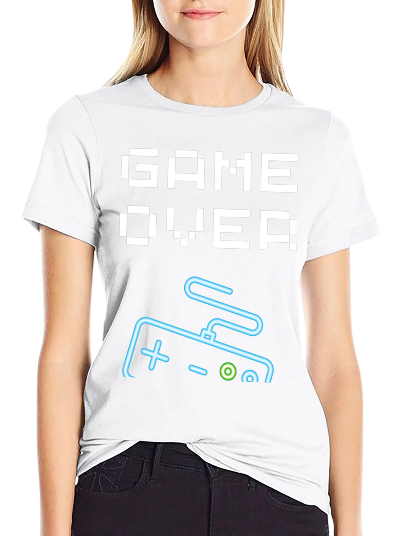 Game Over Controller Graphic Tee - Retro Gamer Style