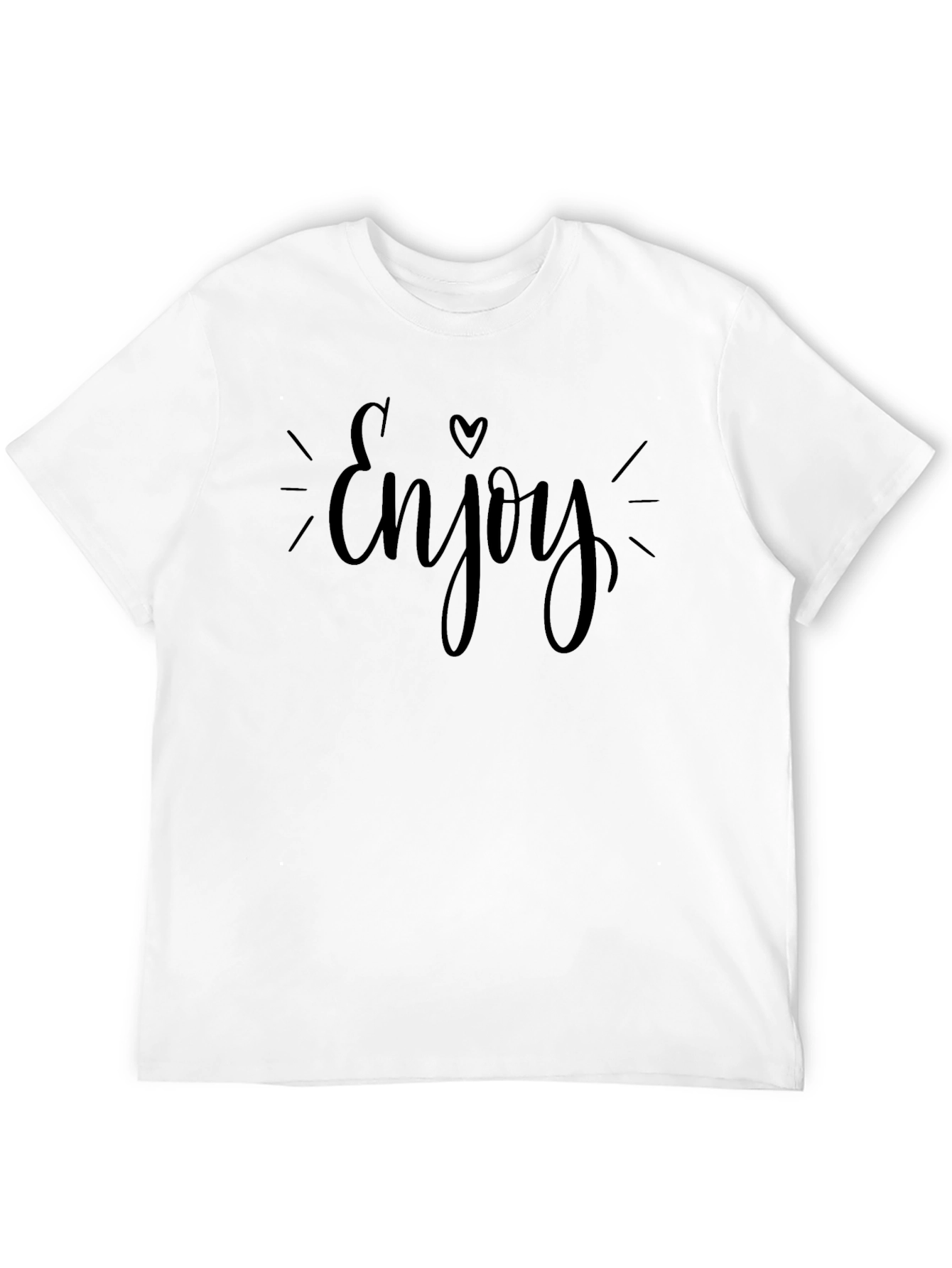Enjoy Heart Graphic Tee - Modern Casual T-Shirt