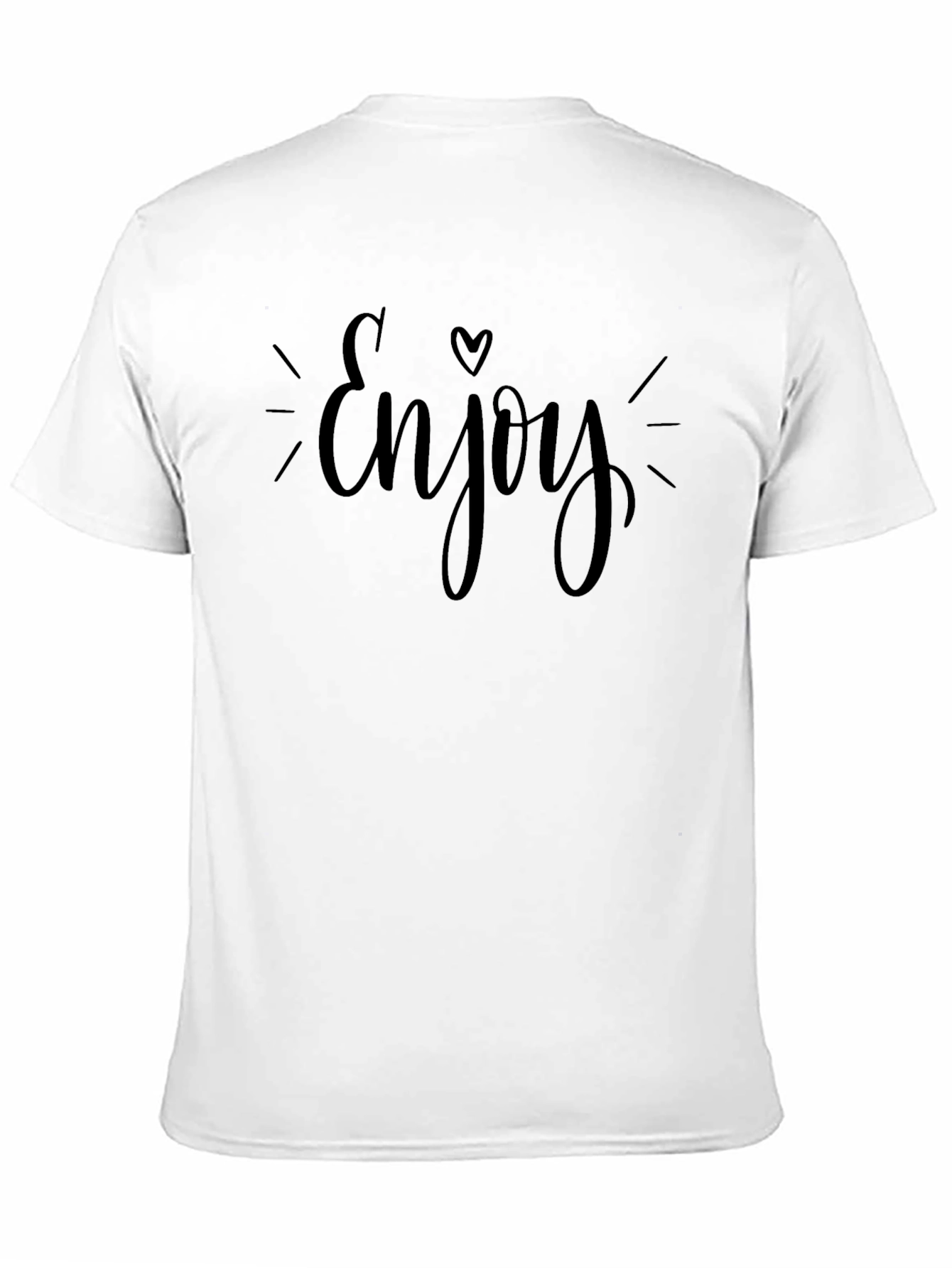 Enjoy Heart Graphic Tee - Modern Casual T-Shirt