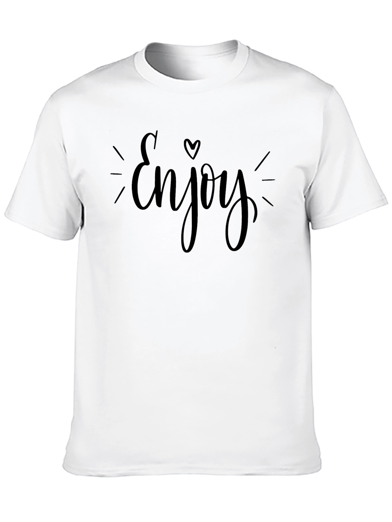 Enjoy Heart Graphic Tee - Modern Casual T-Shirt
