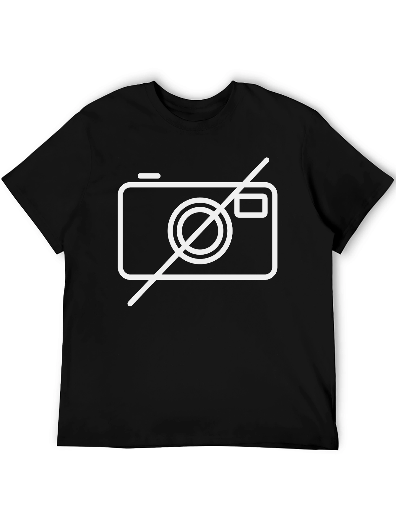 No Photography T-Shirt - Black Crew Neck Tee