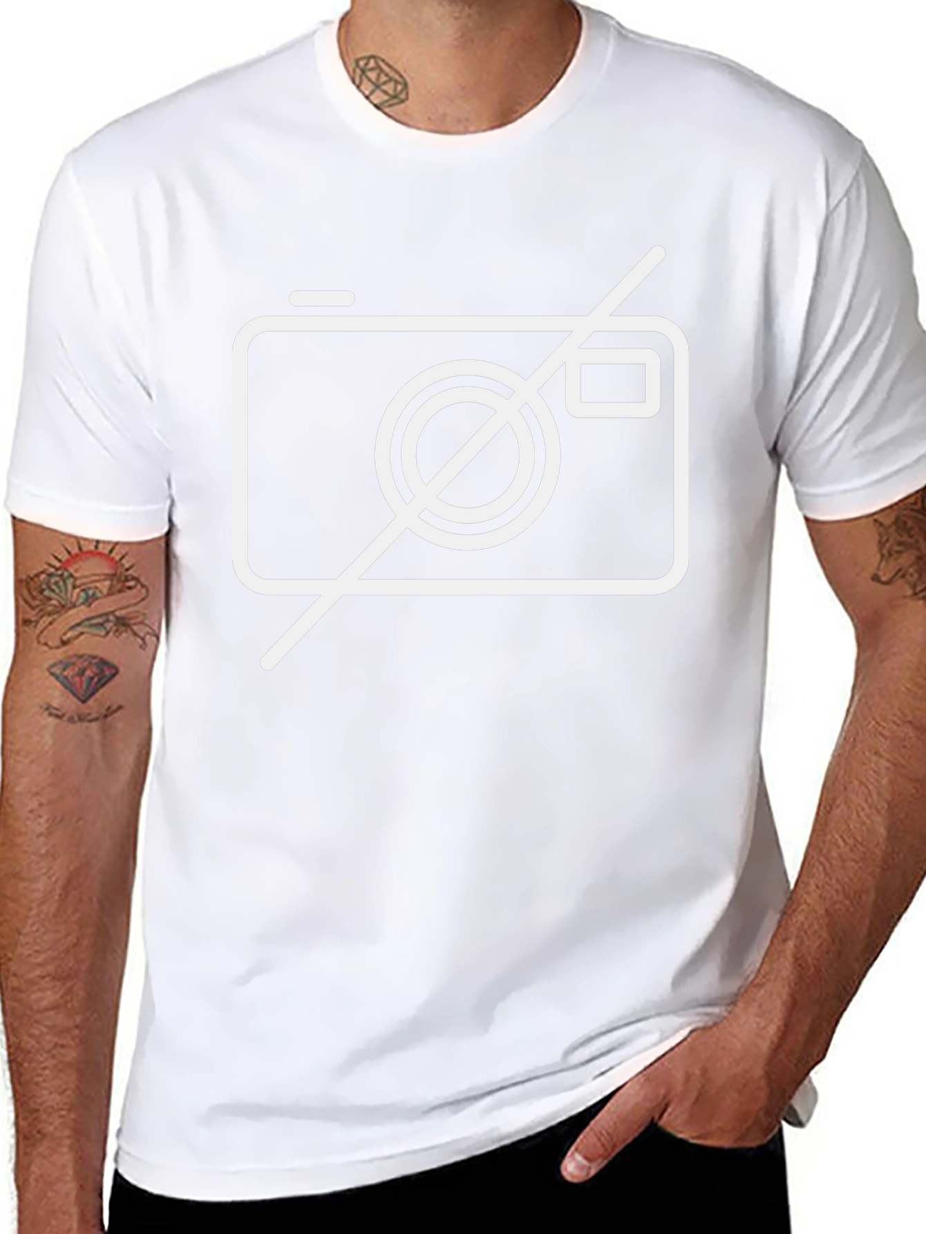 No Photography T-Shirt - Black Crew Neck Tee