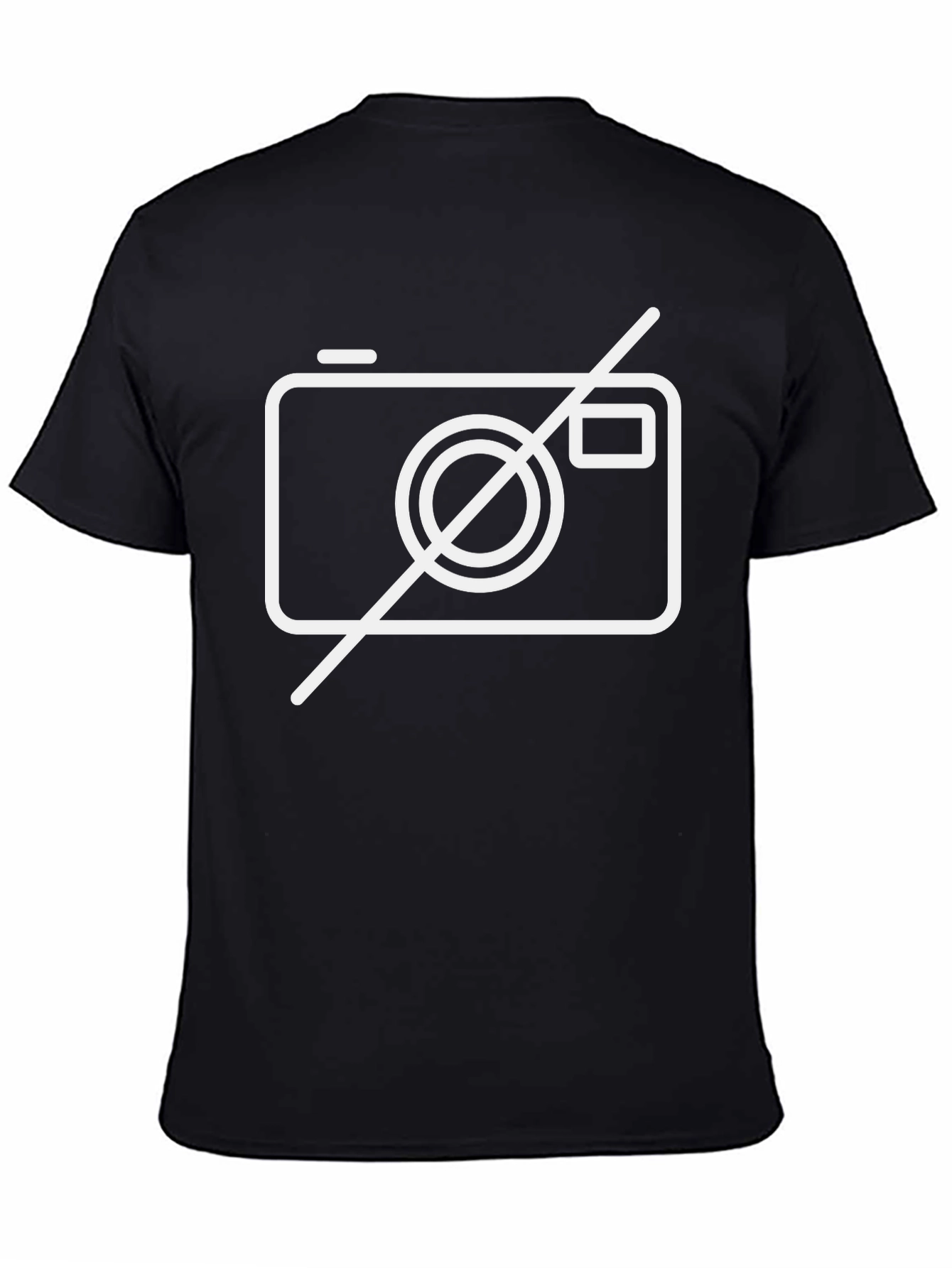 No Photography T-Shirt - Black Crew Neck Tee