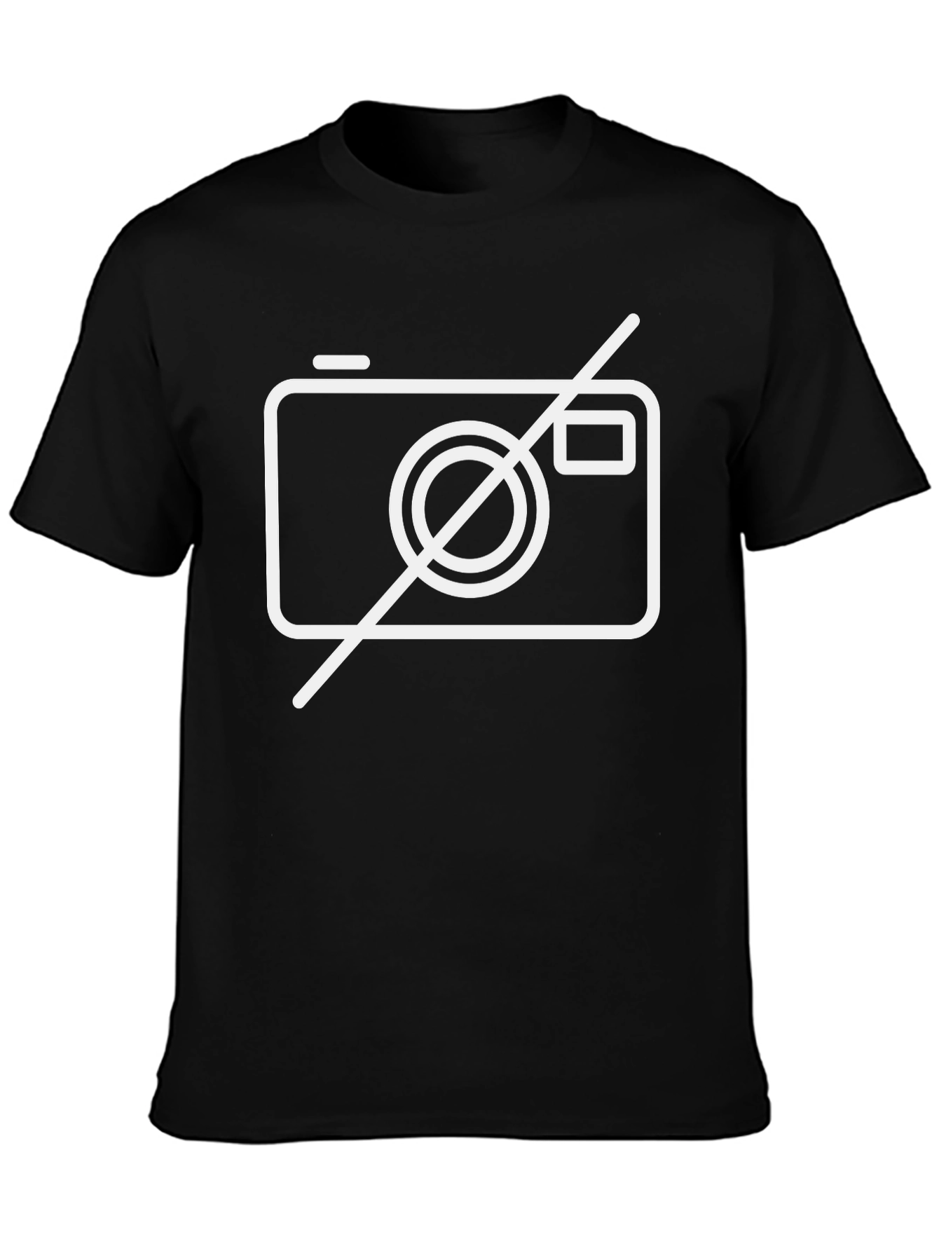 No Photography T-Shirt - Black Crew Neck Tee