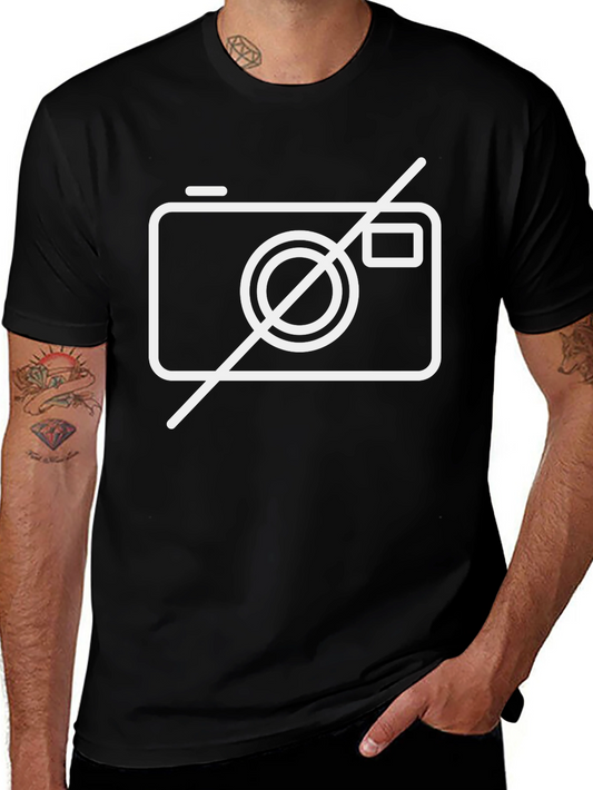 No Photography T-Shirt - Black Crew Neck Tee