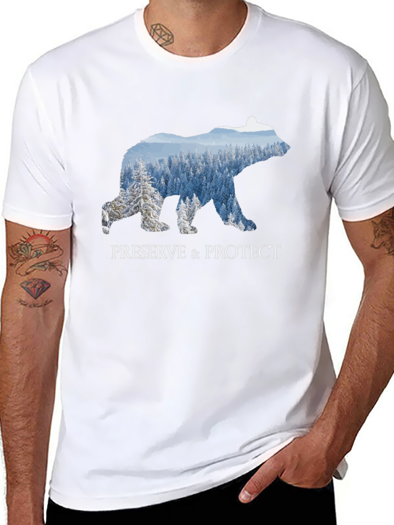 Preserve & Protect Bear Silhouette Graphic Tee