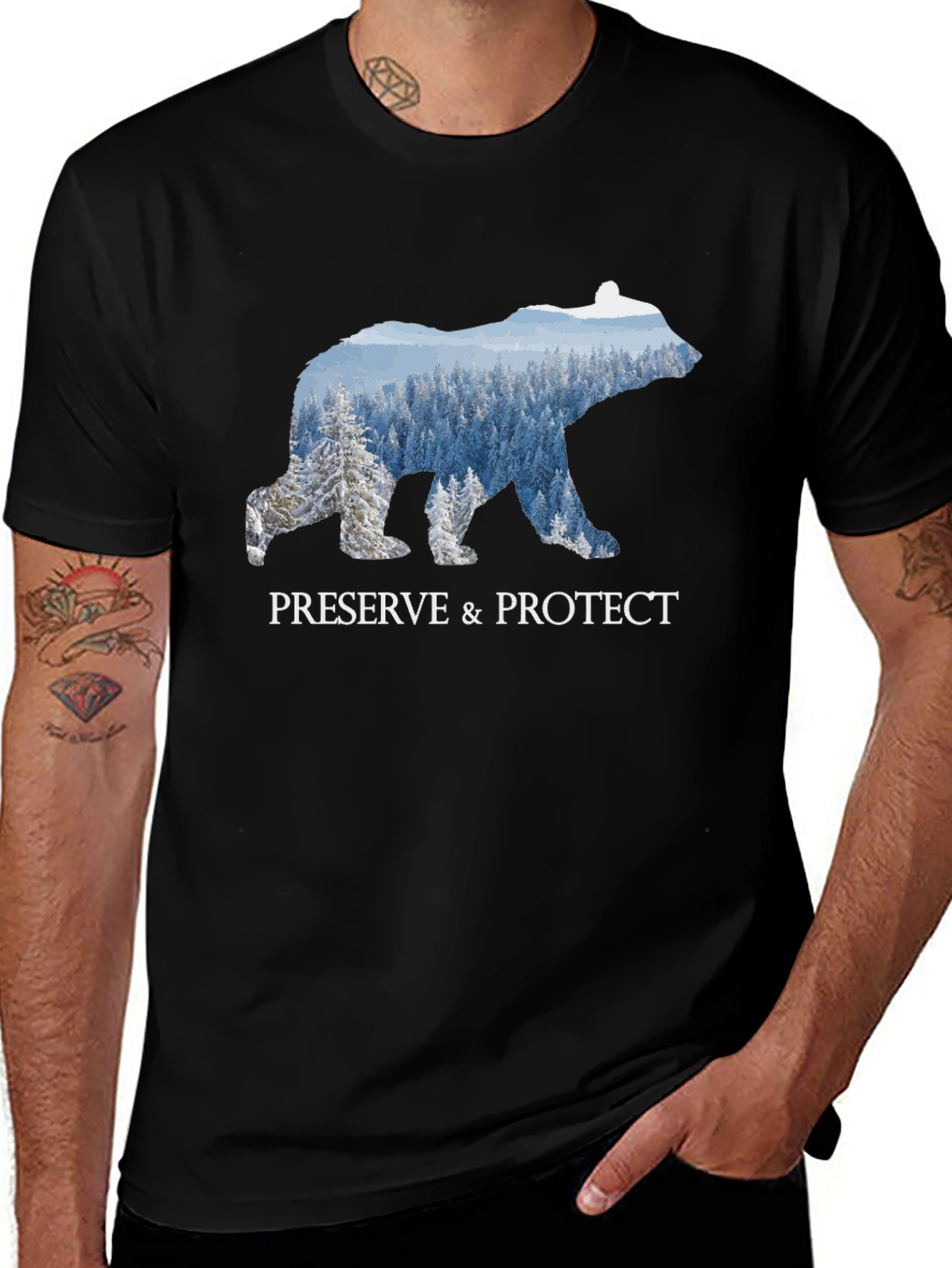Preserve & Protect Bear Silhouette Graphic Tee