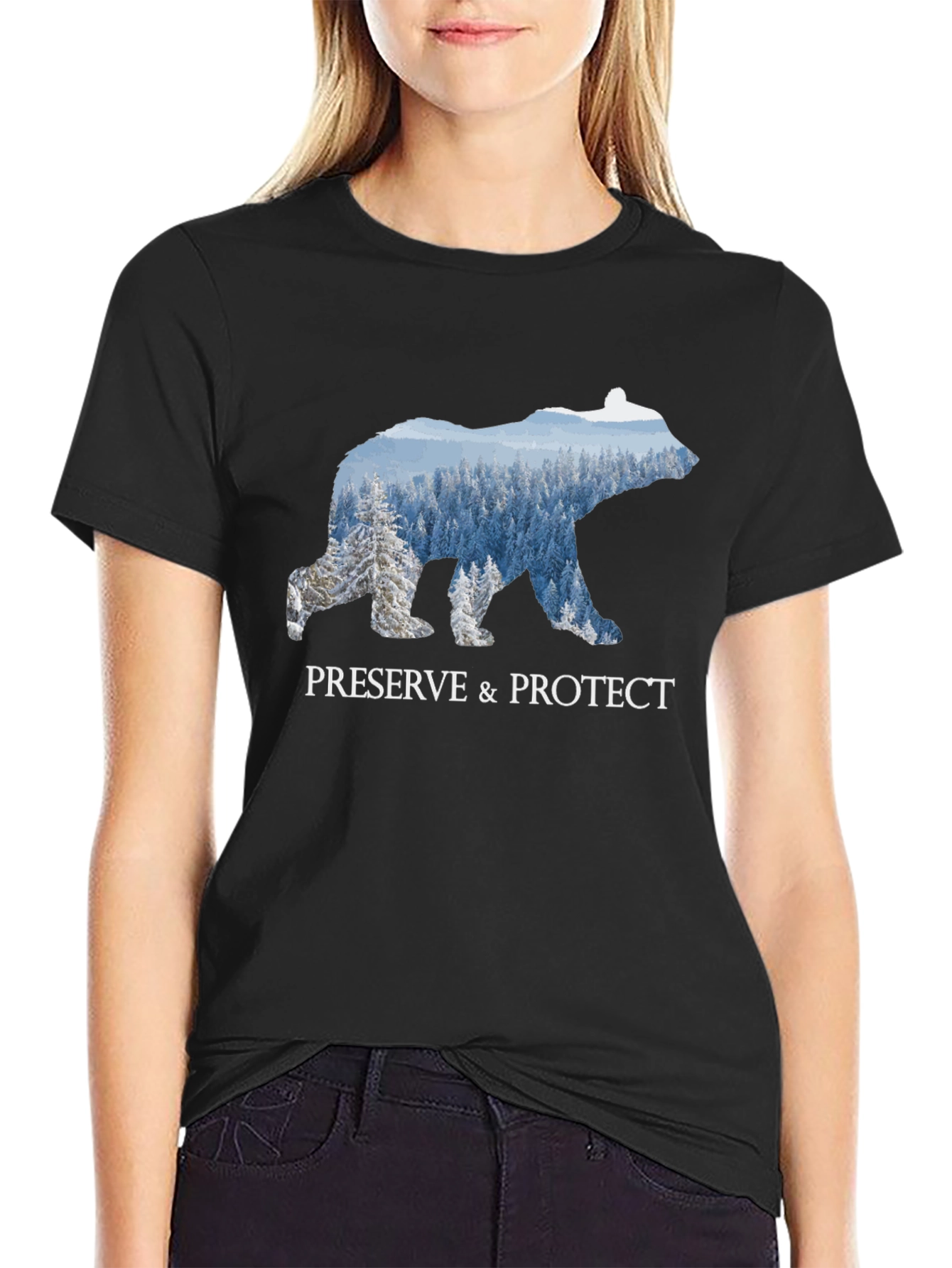Preserve & Protect Bear Silhouette Graphic Tee