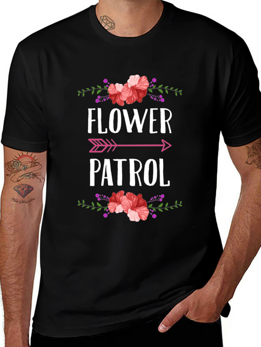 Flower Patrol Graphic Tee - Trendy Floral Design