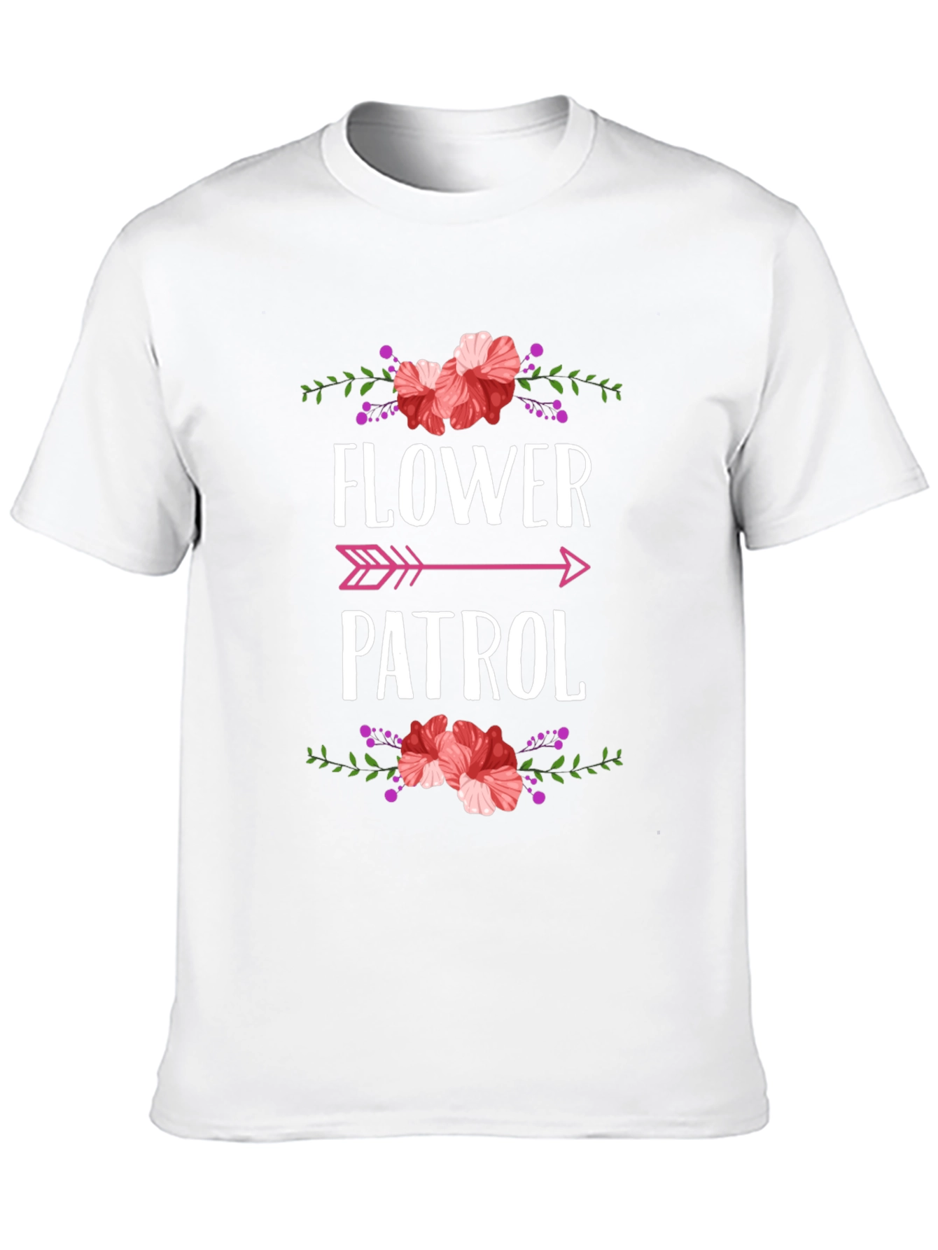 Flower Patrol Graphic Tee - Trendy Floral Design