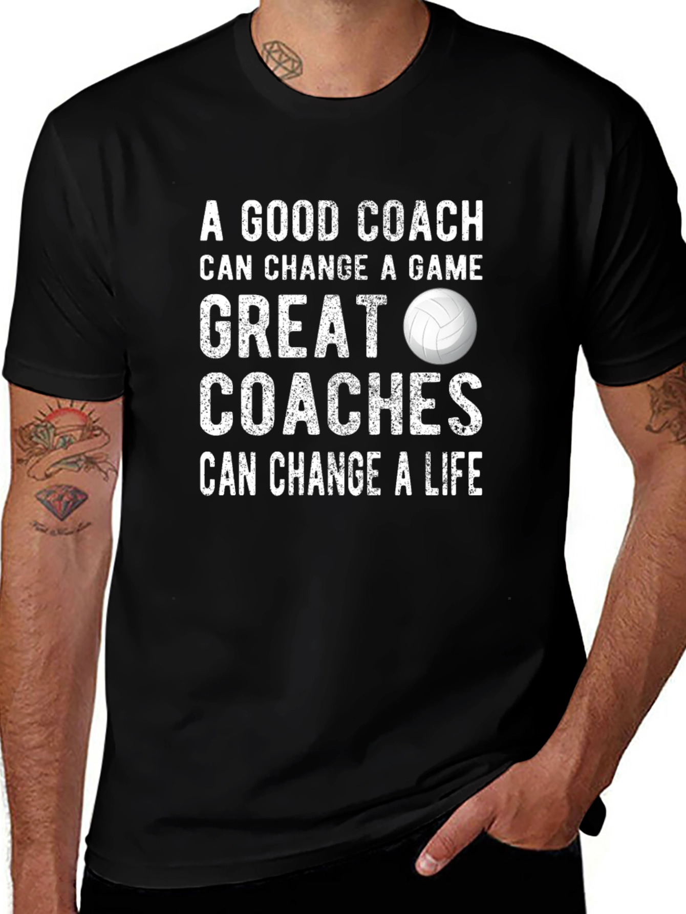 Volleyball Coach T-Shirt: Change a Game Change a Life!