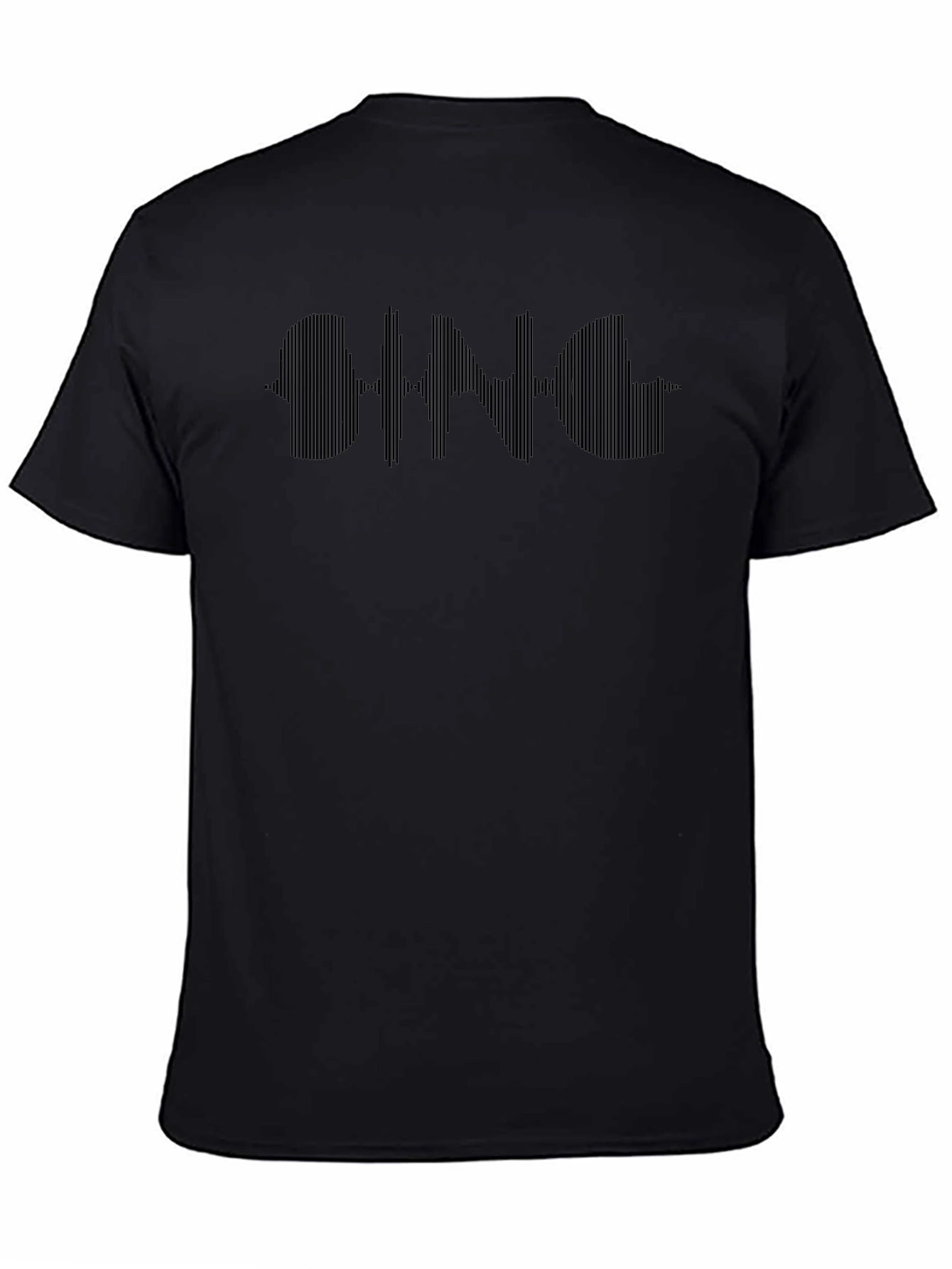 Black Soundwave Graphic T-Shirt for Men