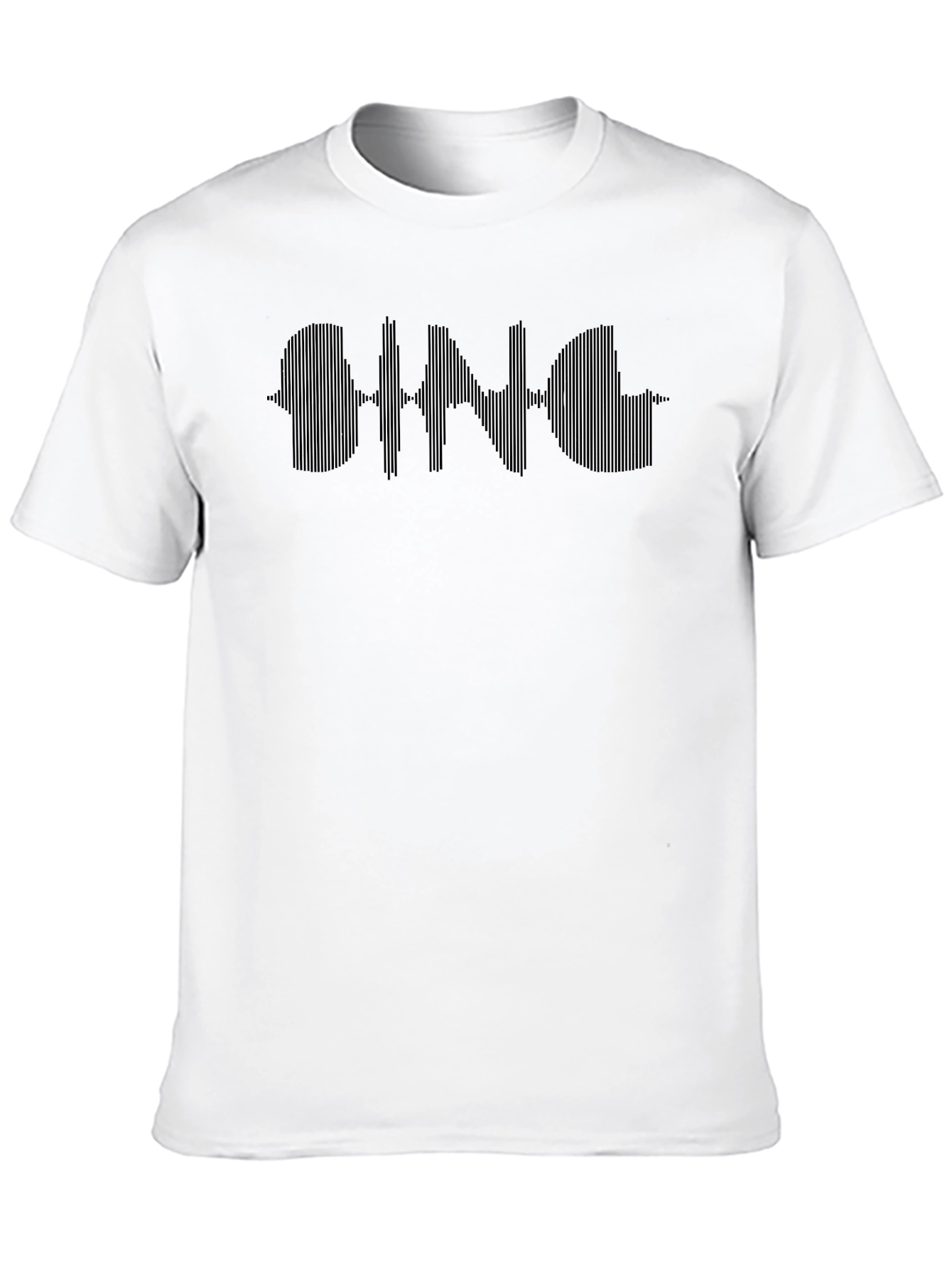 Black Soundwave Graphic T-Shirt for Men