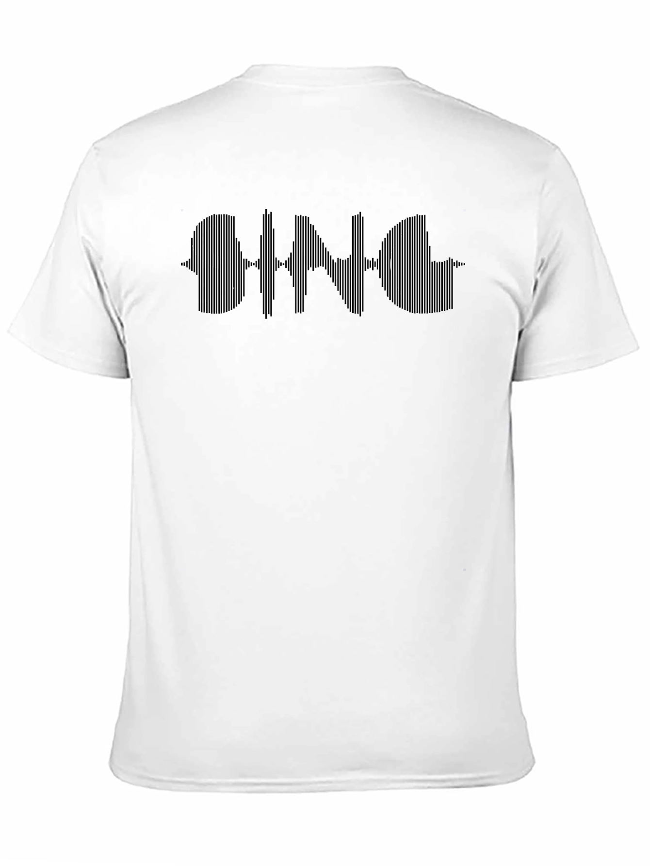 Black Soundwave Graphic T-Shirt for Men
