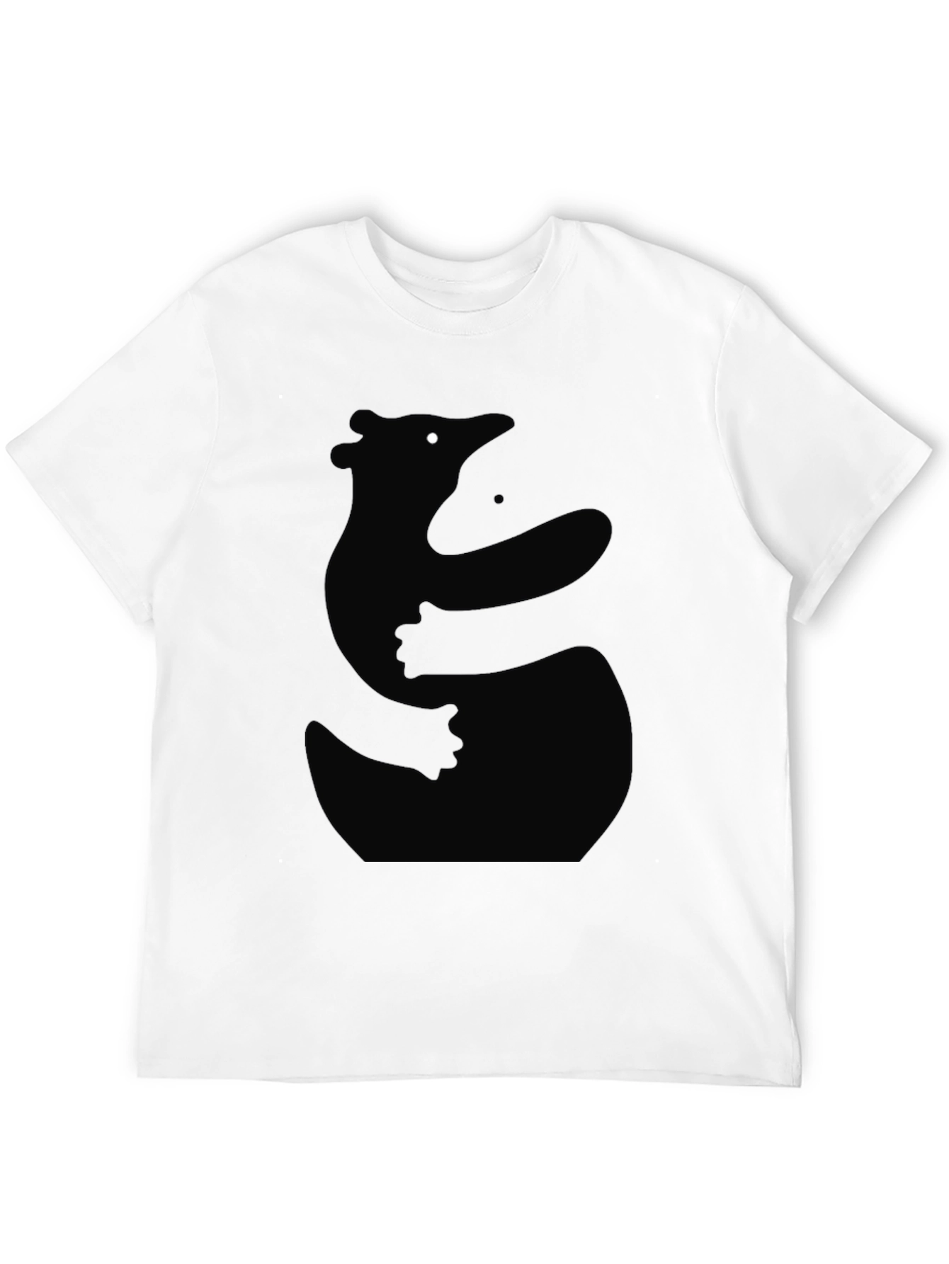 Bear Hug Silhouette Black T-Shirt