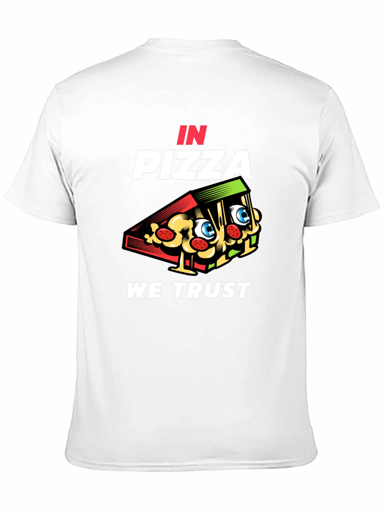 In Pizza We Trust Black Graphic Tee