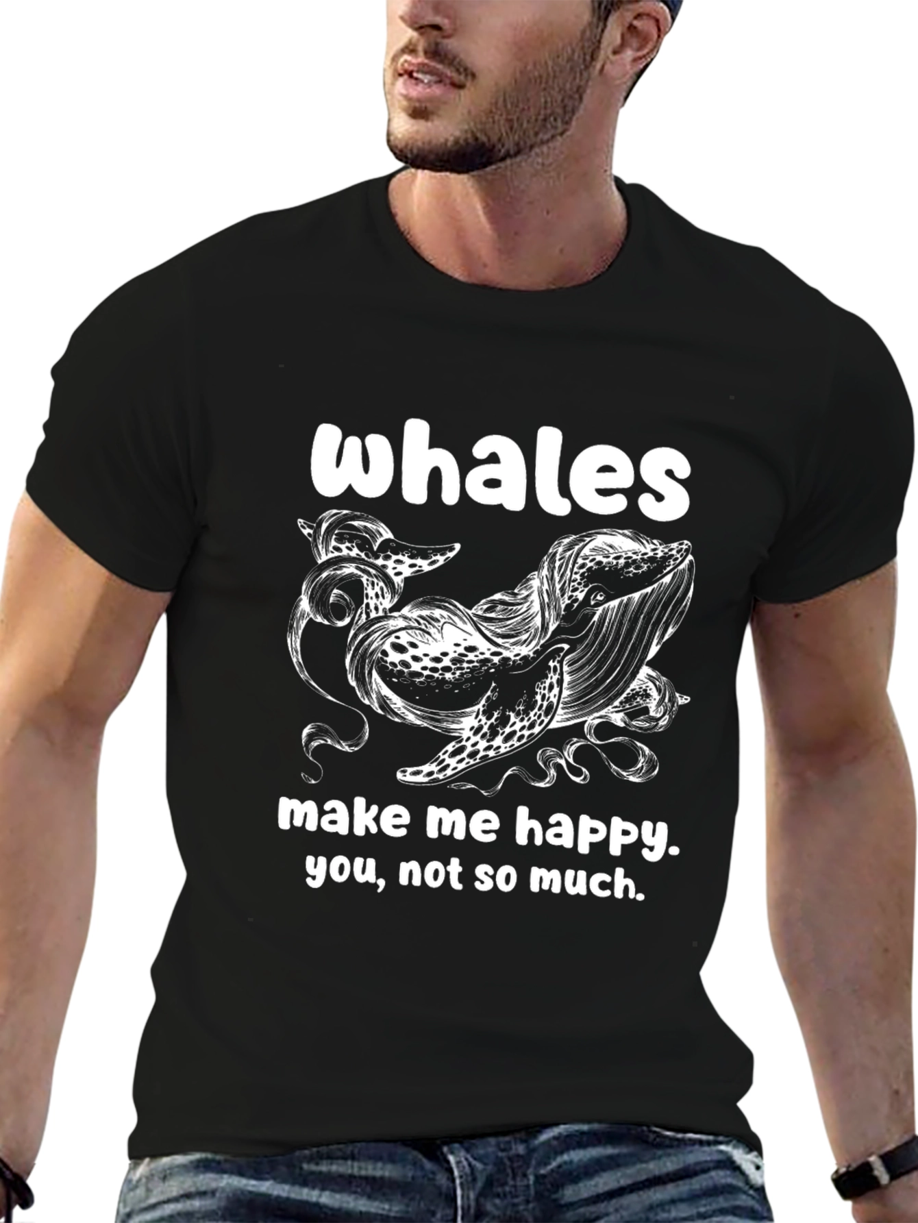 Whales Make Me Happy T-Shirt