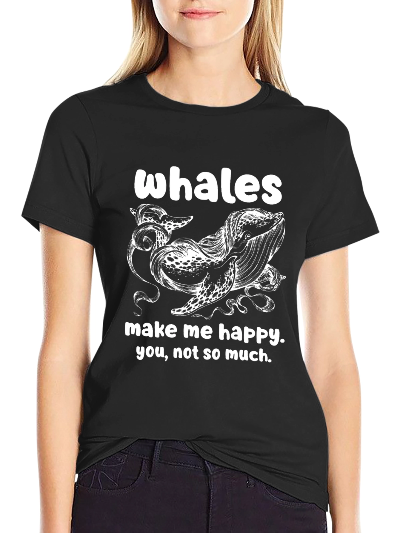 Whales Make Me Happy T-Shirt