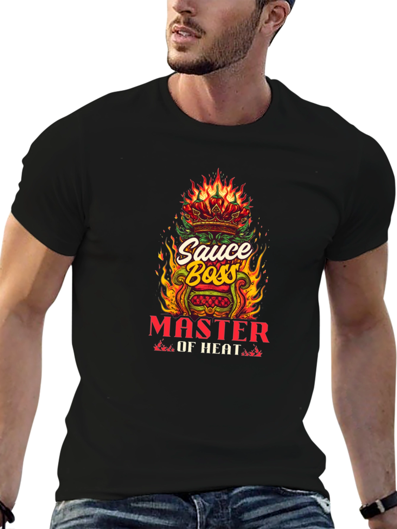 Sauce Boss Master Of Heat Black Graphic Tee