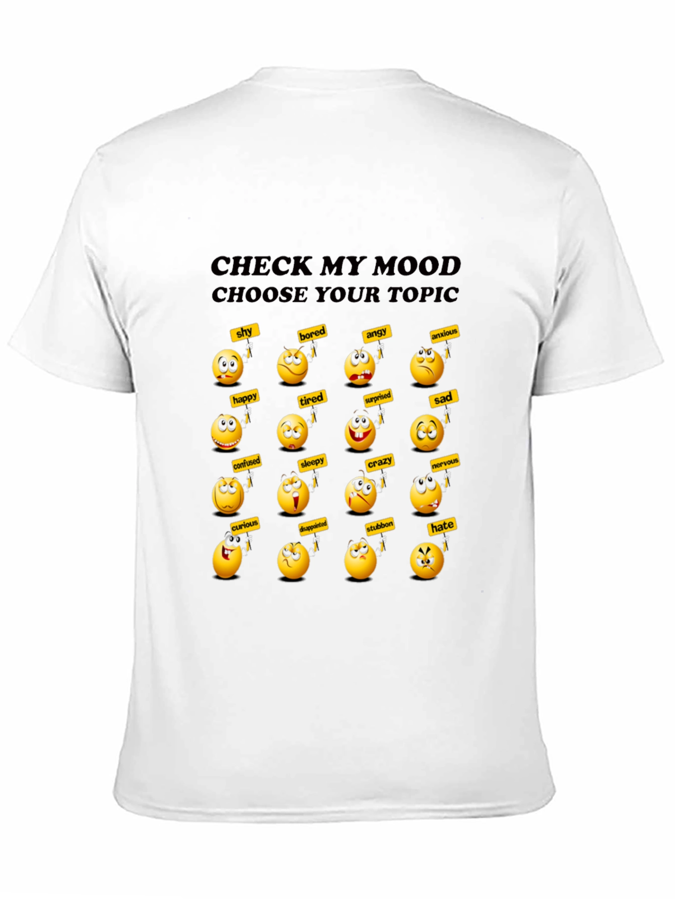 Mood Emoji Graphic Tee - Express Yourself!