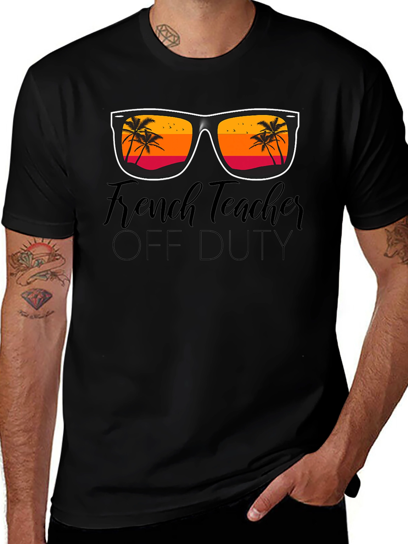 French Teacher Off Duty T-Shirt - Summer Vacation Mode