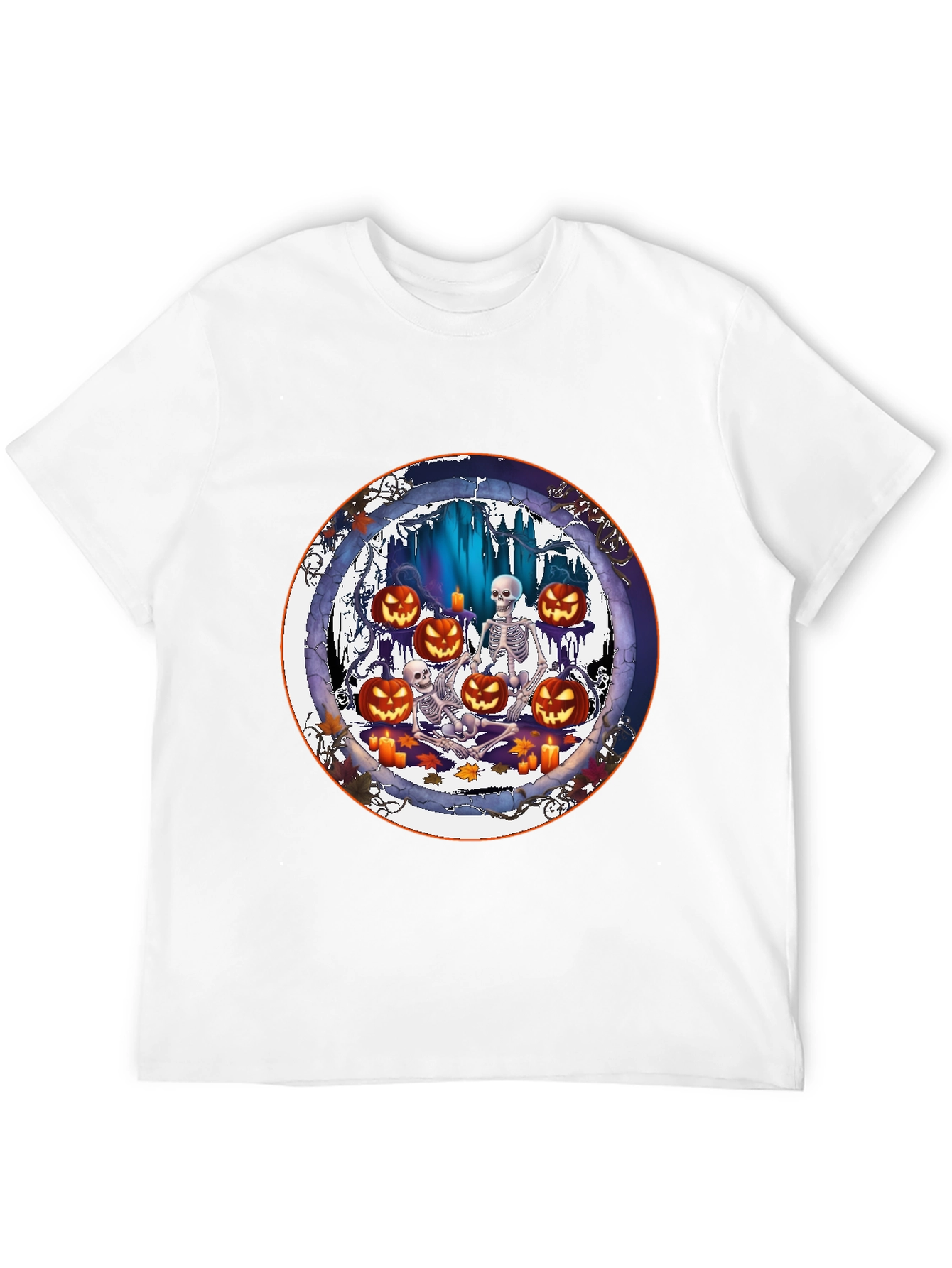 Halloween Skeletons & Pumpkins T-Shirt