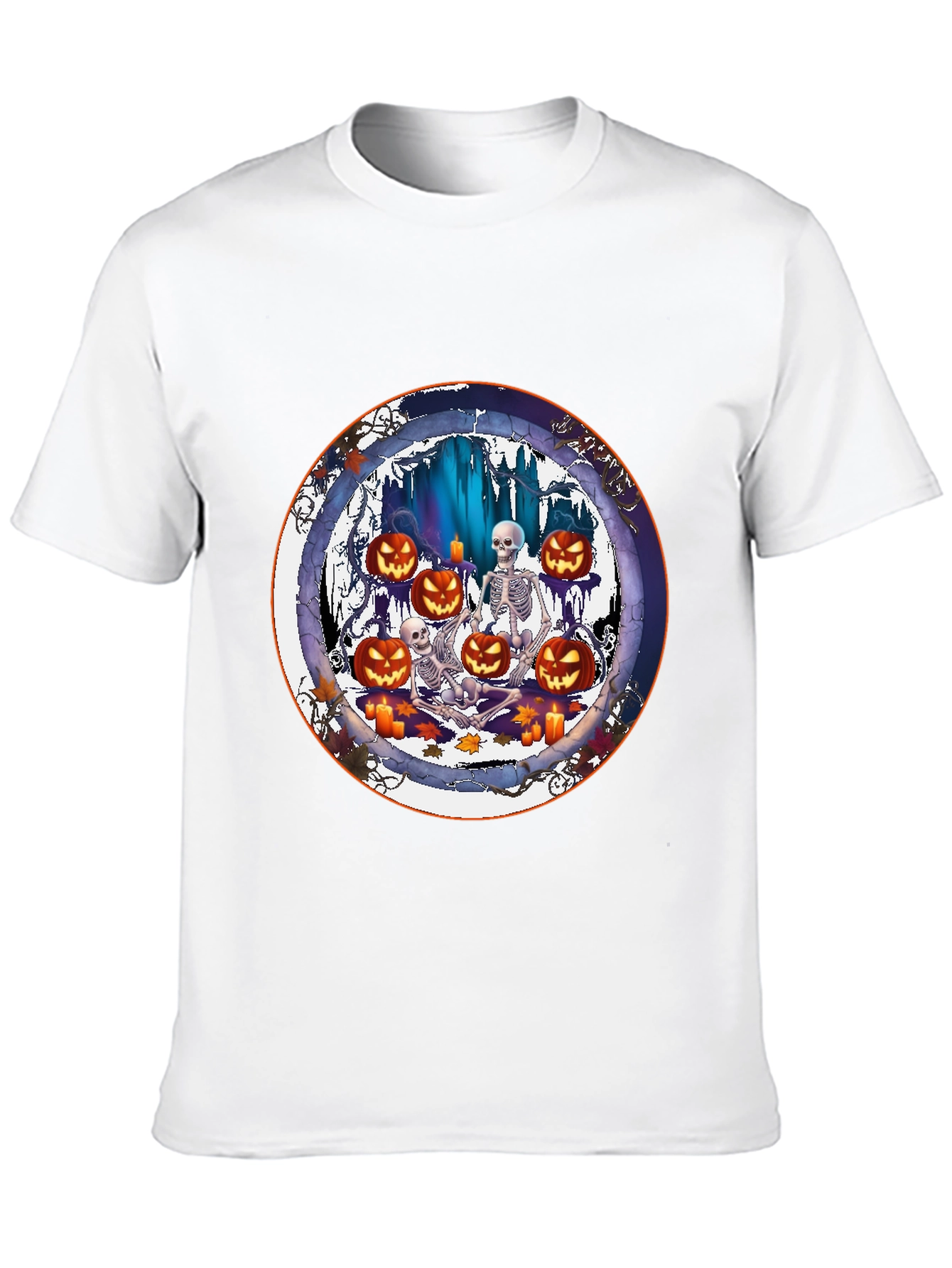 Halloween Skeletons & Pumpkins T-Shirt