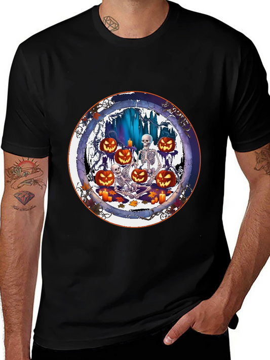 Halloween Skeletons & Pumpkins T-Shirt