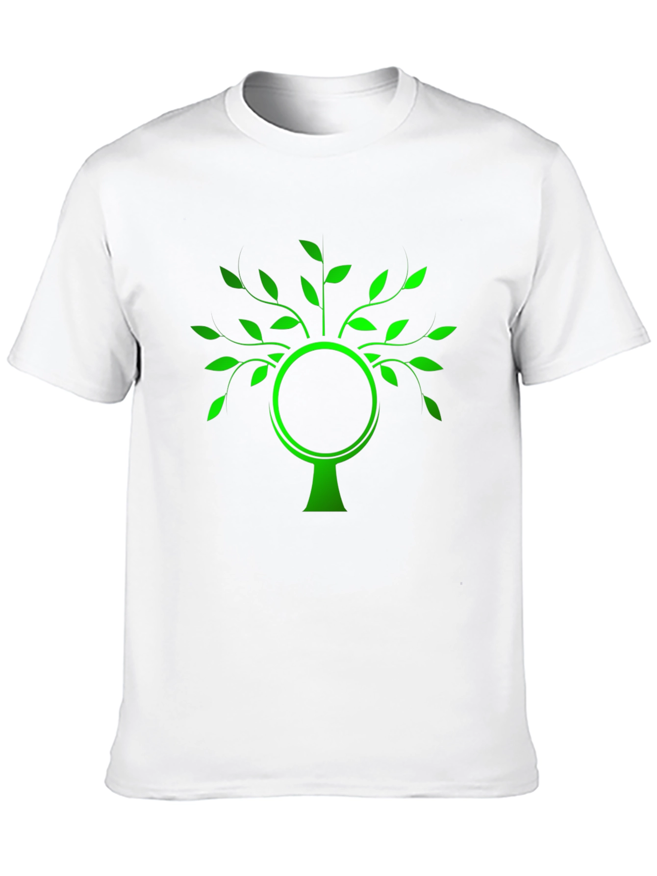 Green Tree Graphic Black T-Shirt