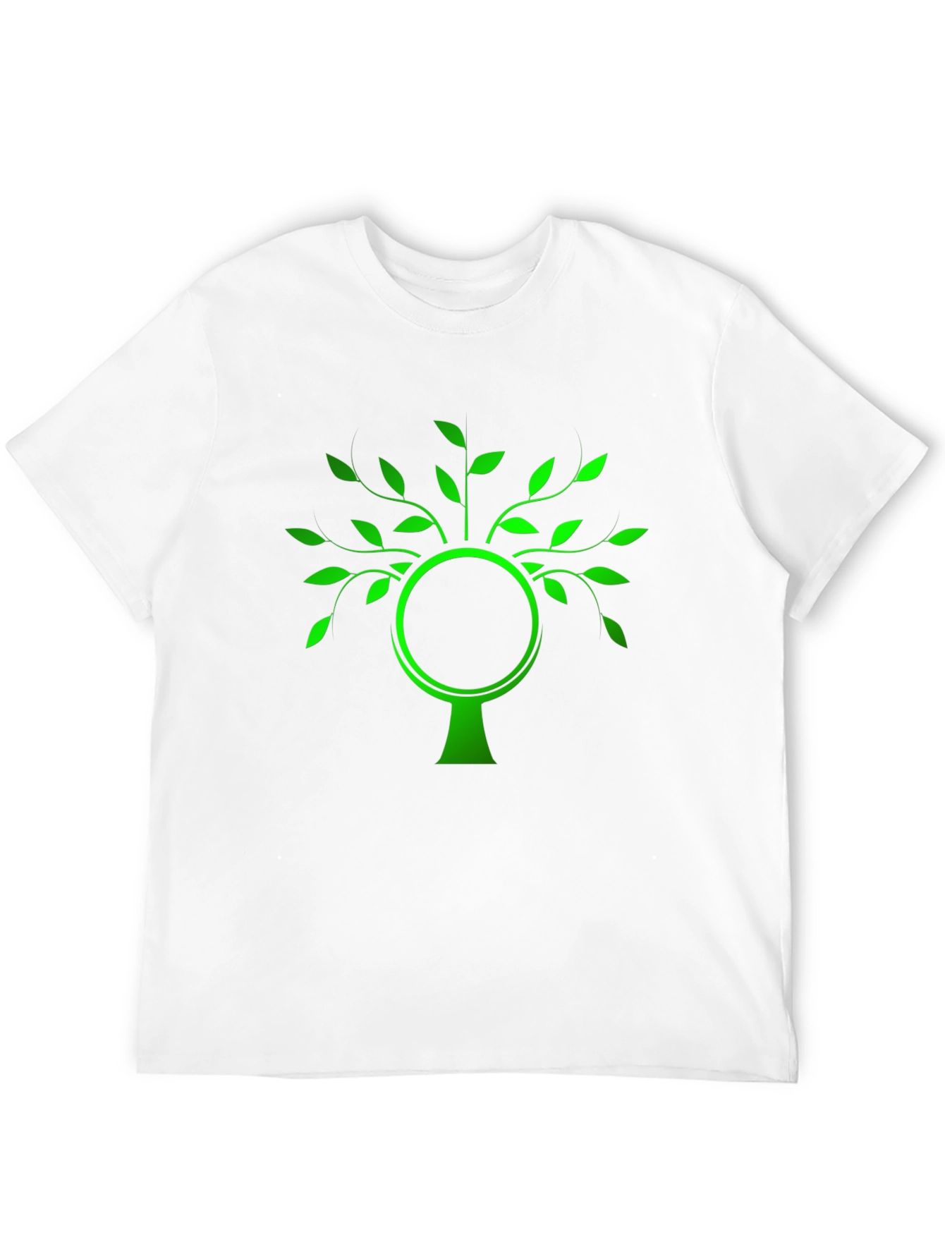 Green Tree Graphic Black T-Shirt