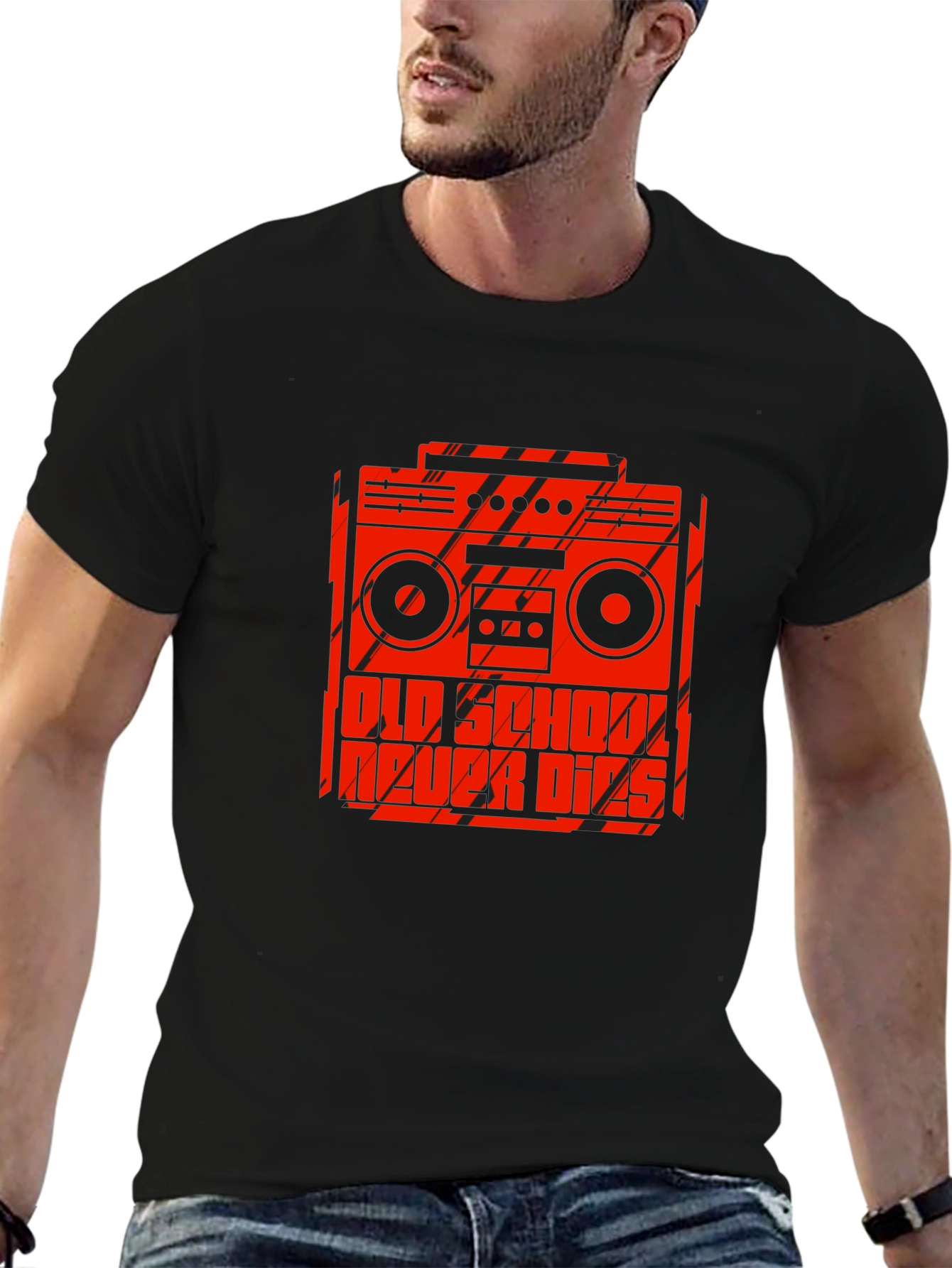 Old School Never Dies Boombox Graphic Tee