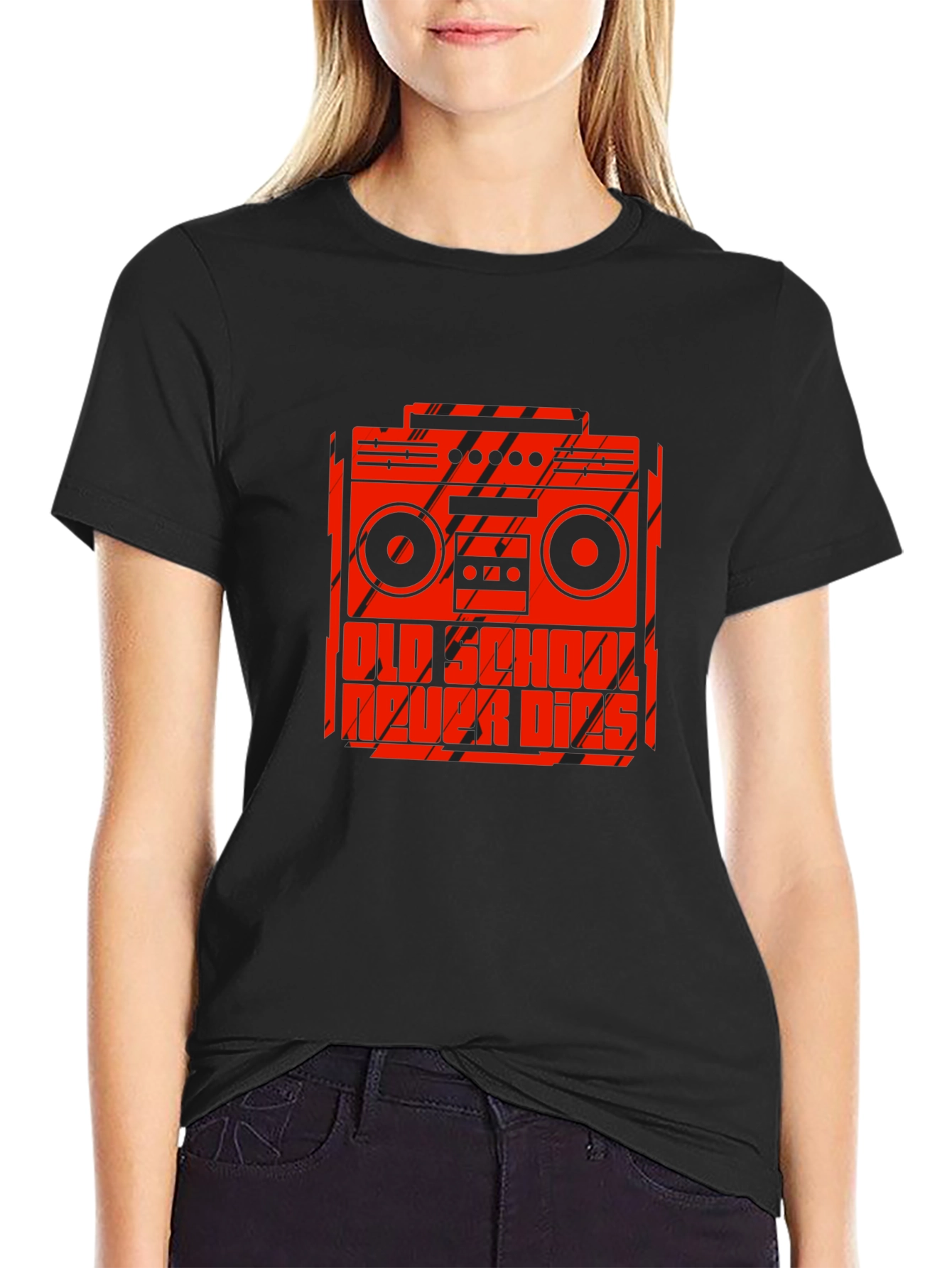Old School Never Dies Boombox Graphic Tee